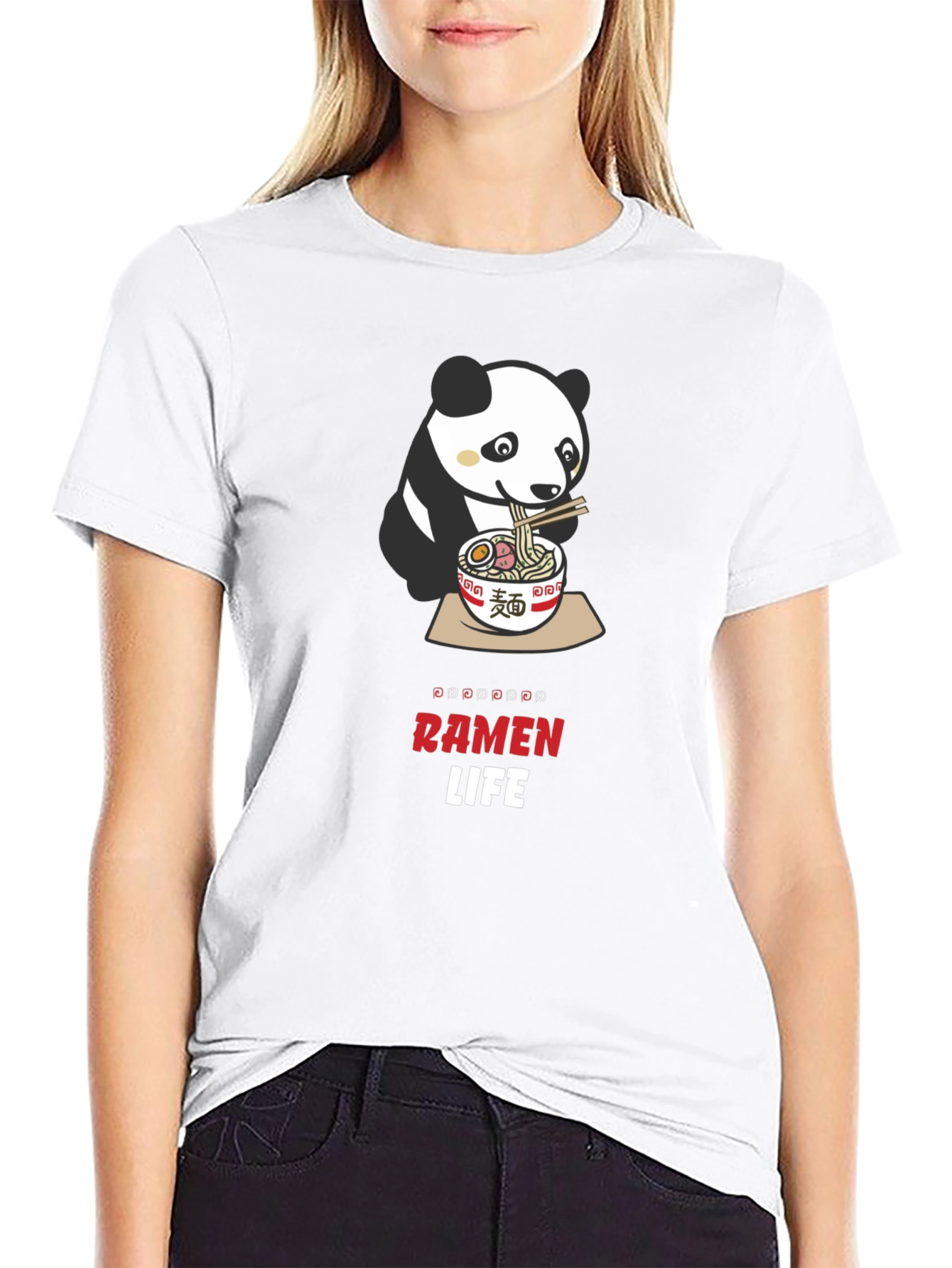 Panda Ramen Life Graphic T-Shirt