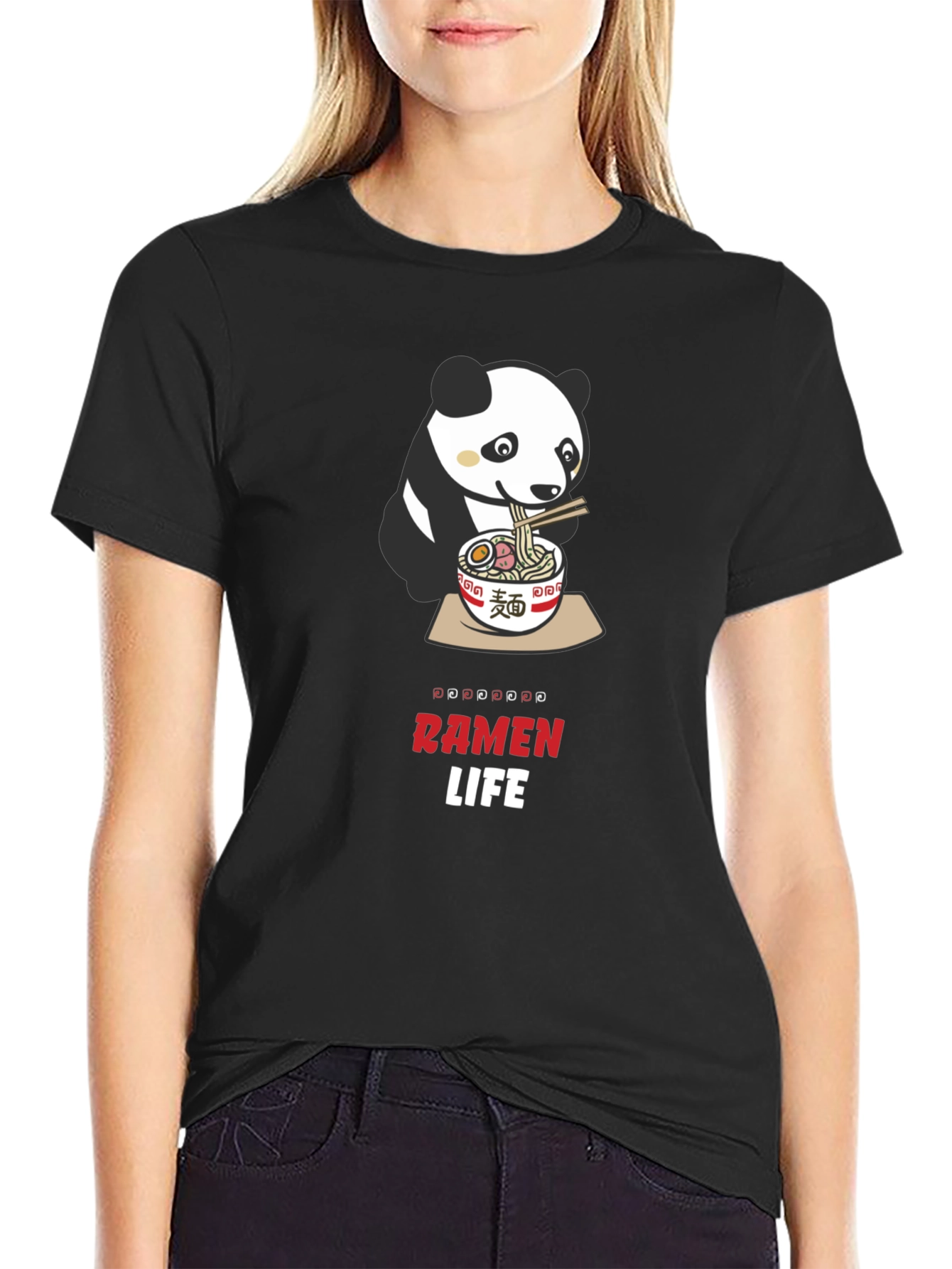 Panda Ramen Life Graphic T-Shirt