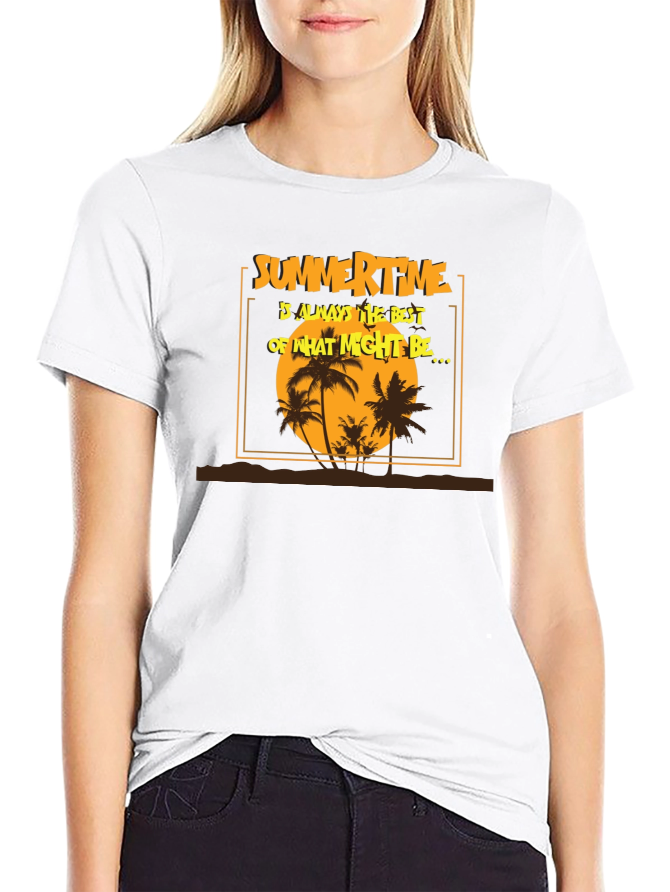 Summertime T-Shirt - Tropical Beach Design