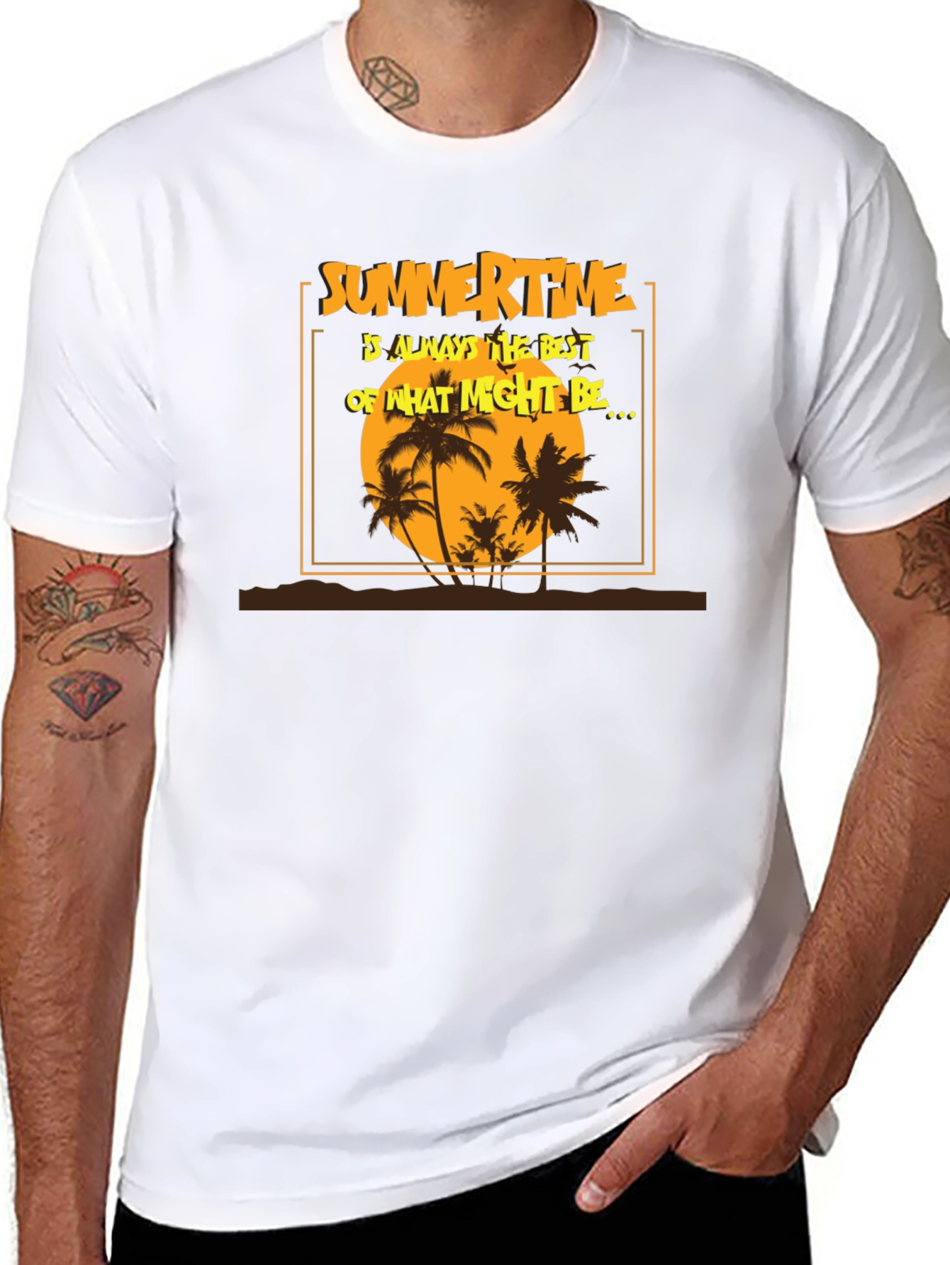 Summertime T-Shirt - Tropical Beach Design