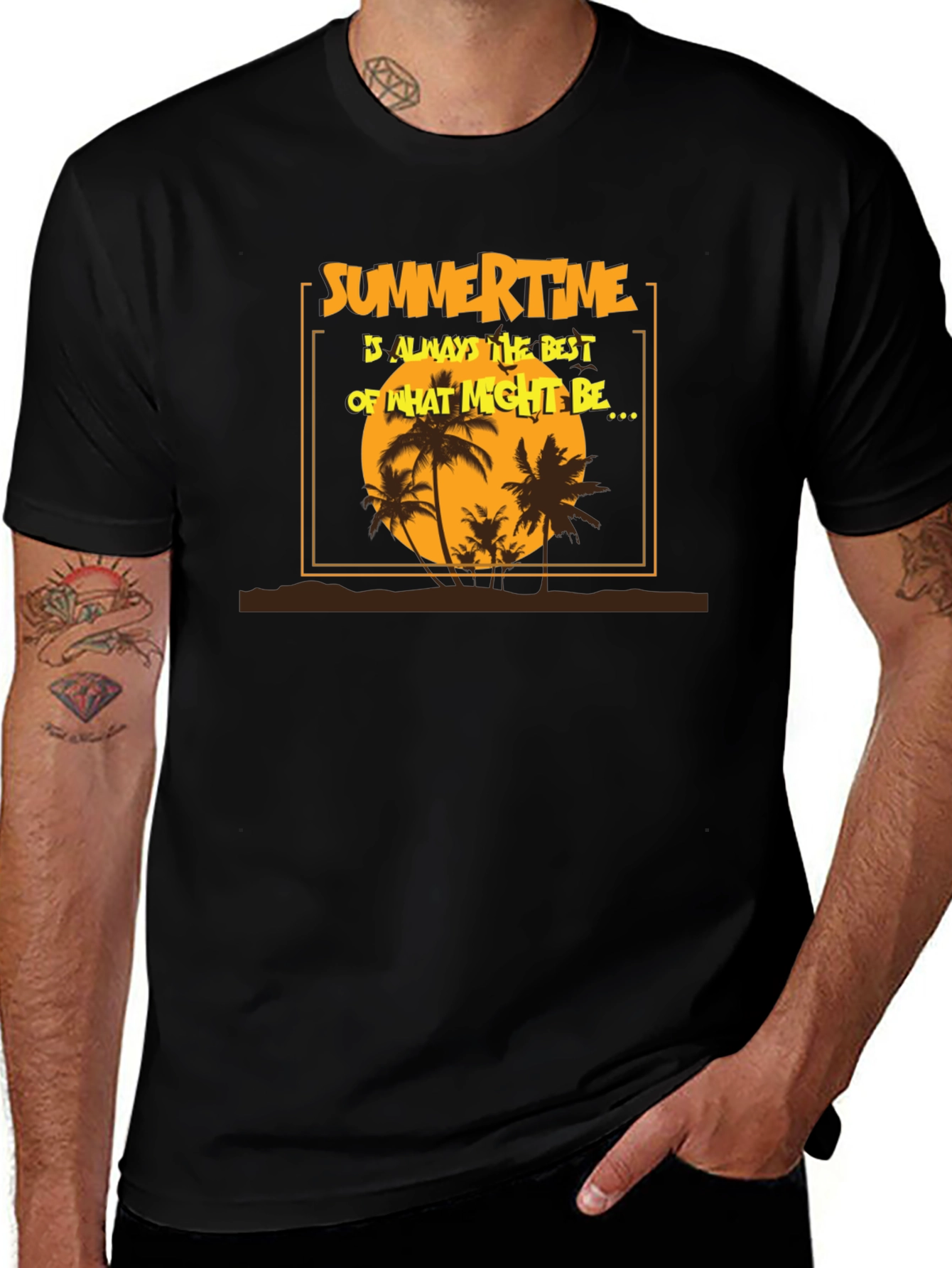 Summertime T-Shirt - Tropical Beach Design