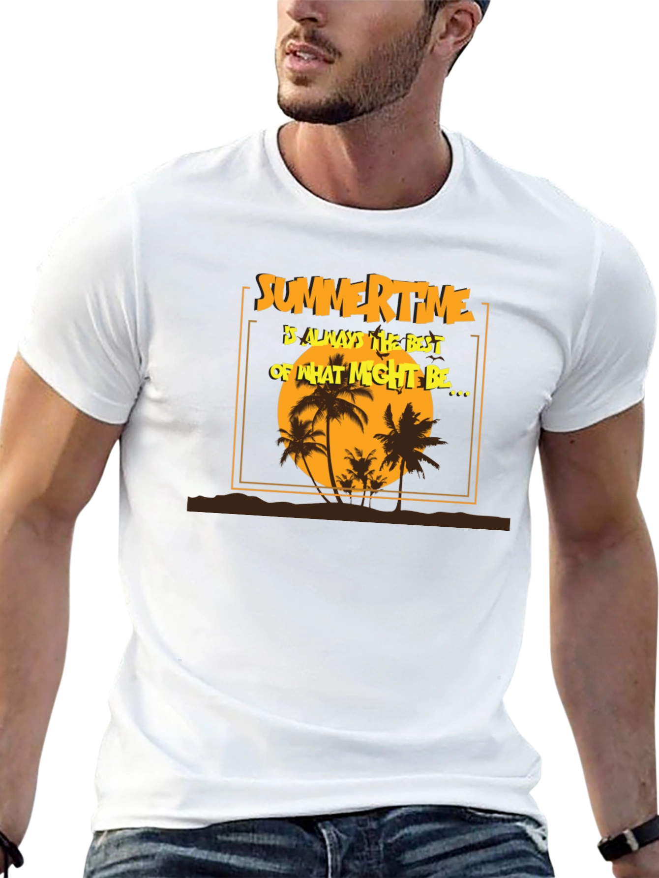 Summertime T-Shirt - Tropical Beach Design