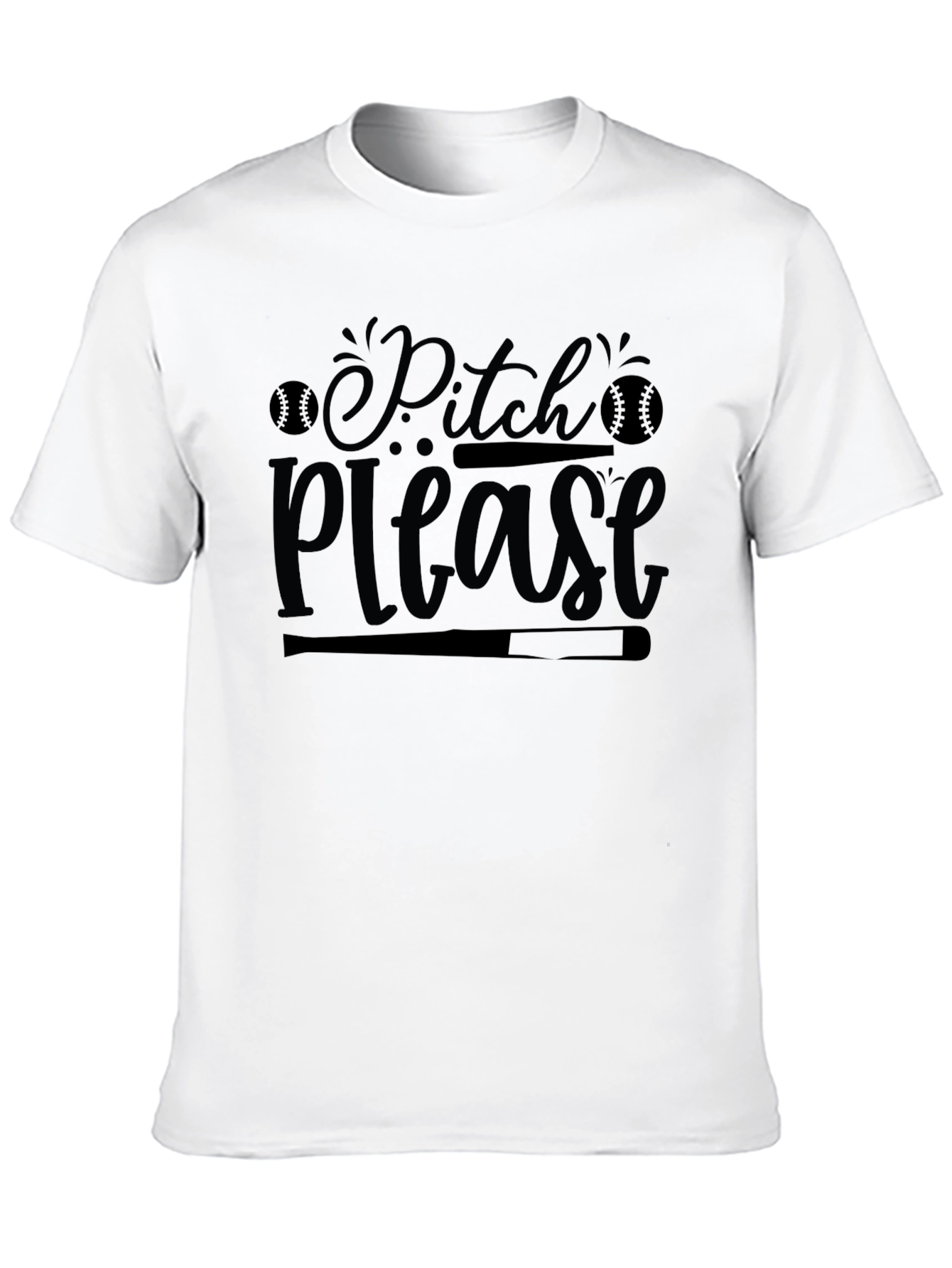 Pitch Please Baseball Graphic T-Shirt