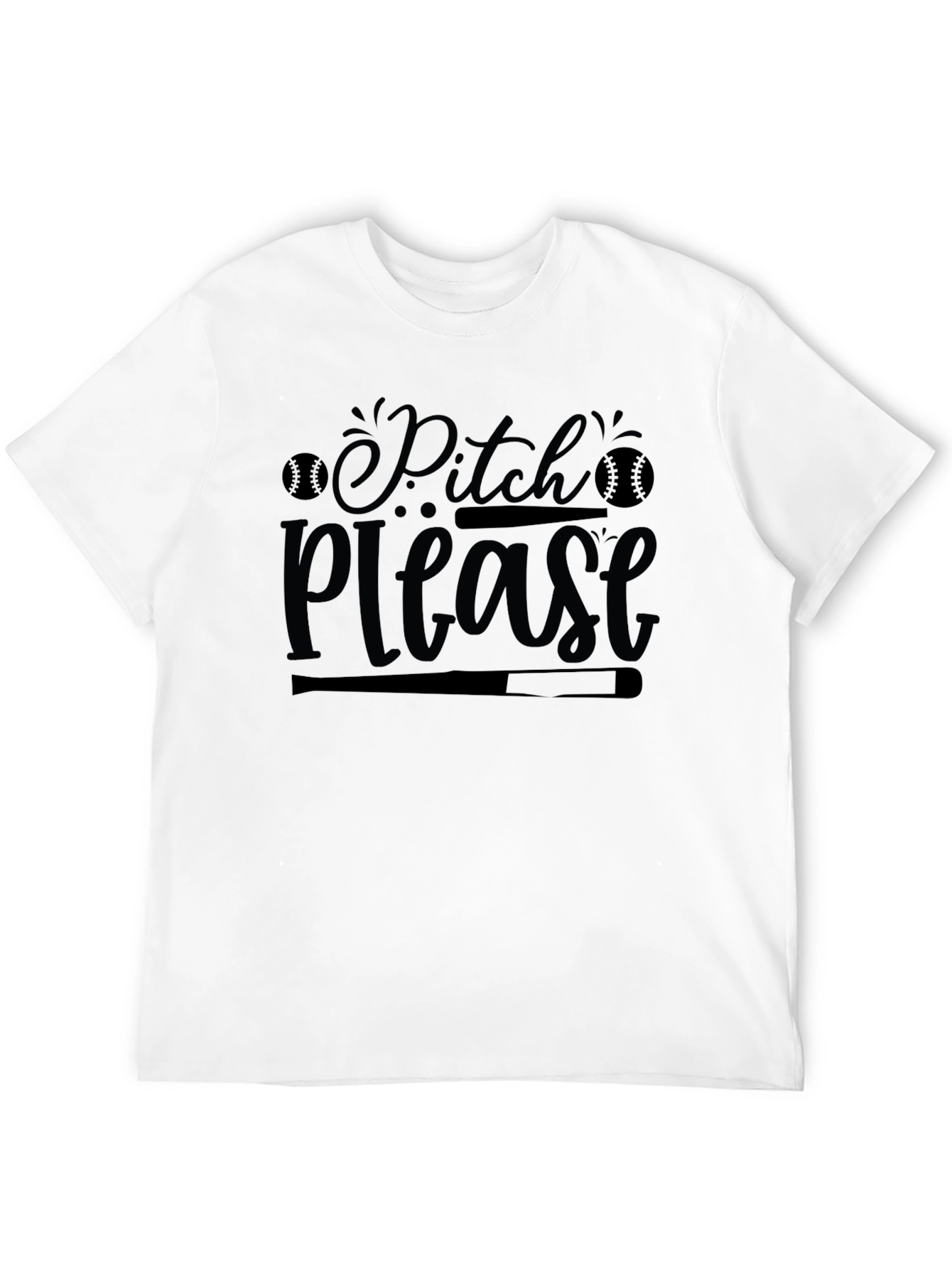 Pitch Please Baseball Graphic T-Shirt