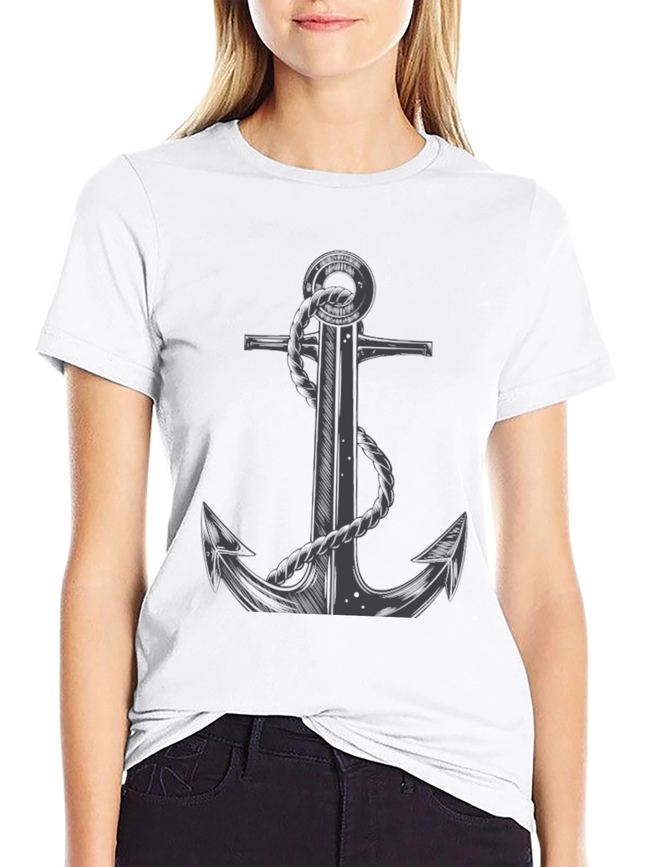 Anchor Graphic Tee - Nautical Style