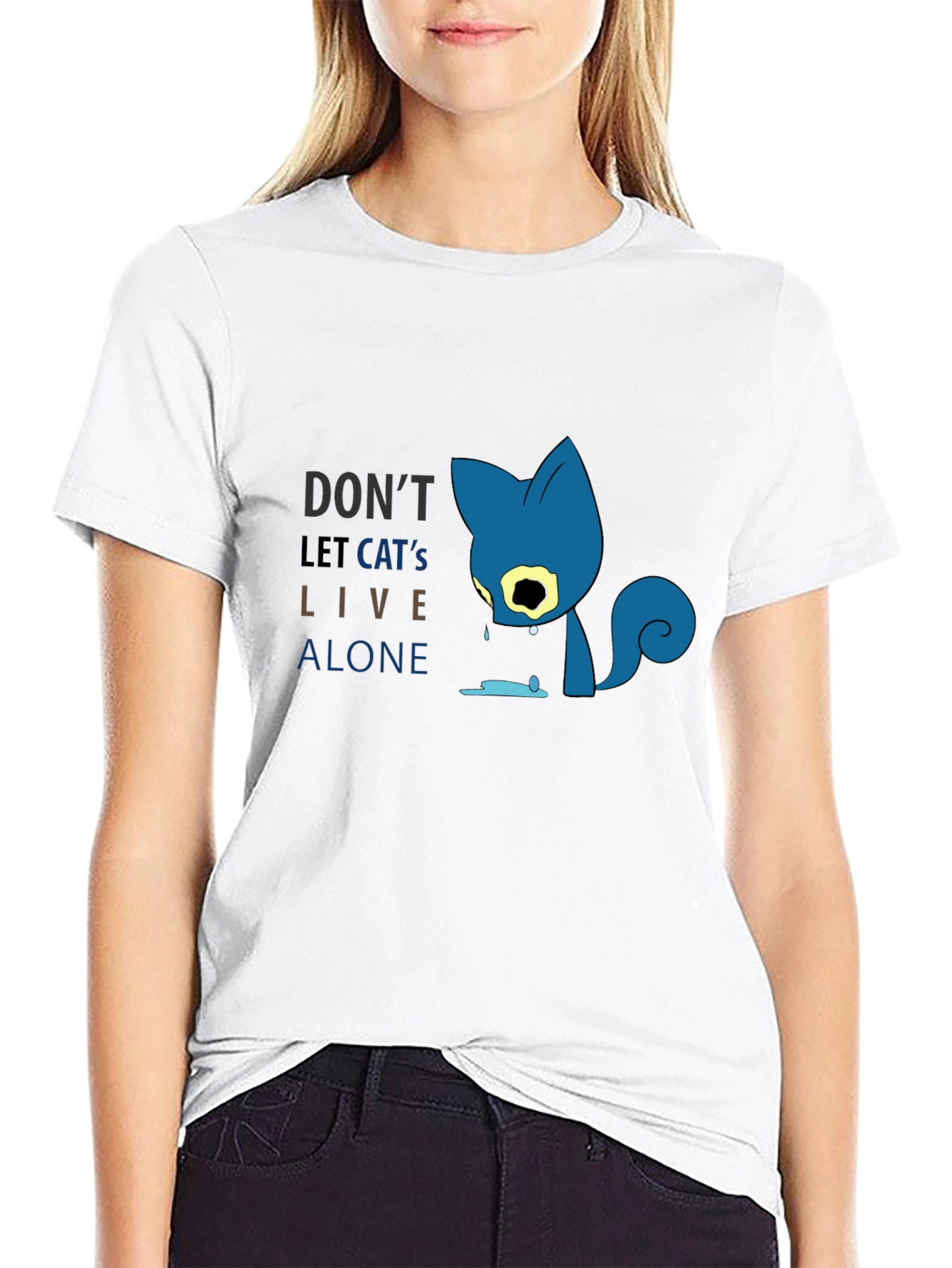 Dont Let Cats Live Alone Graphic Tee