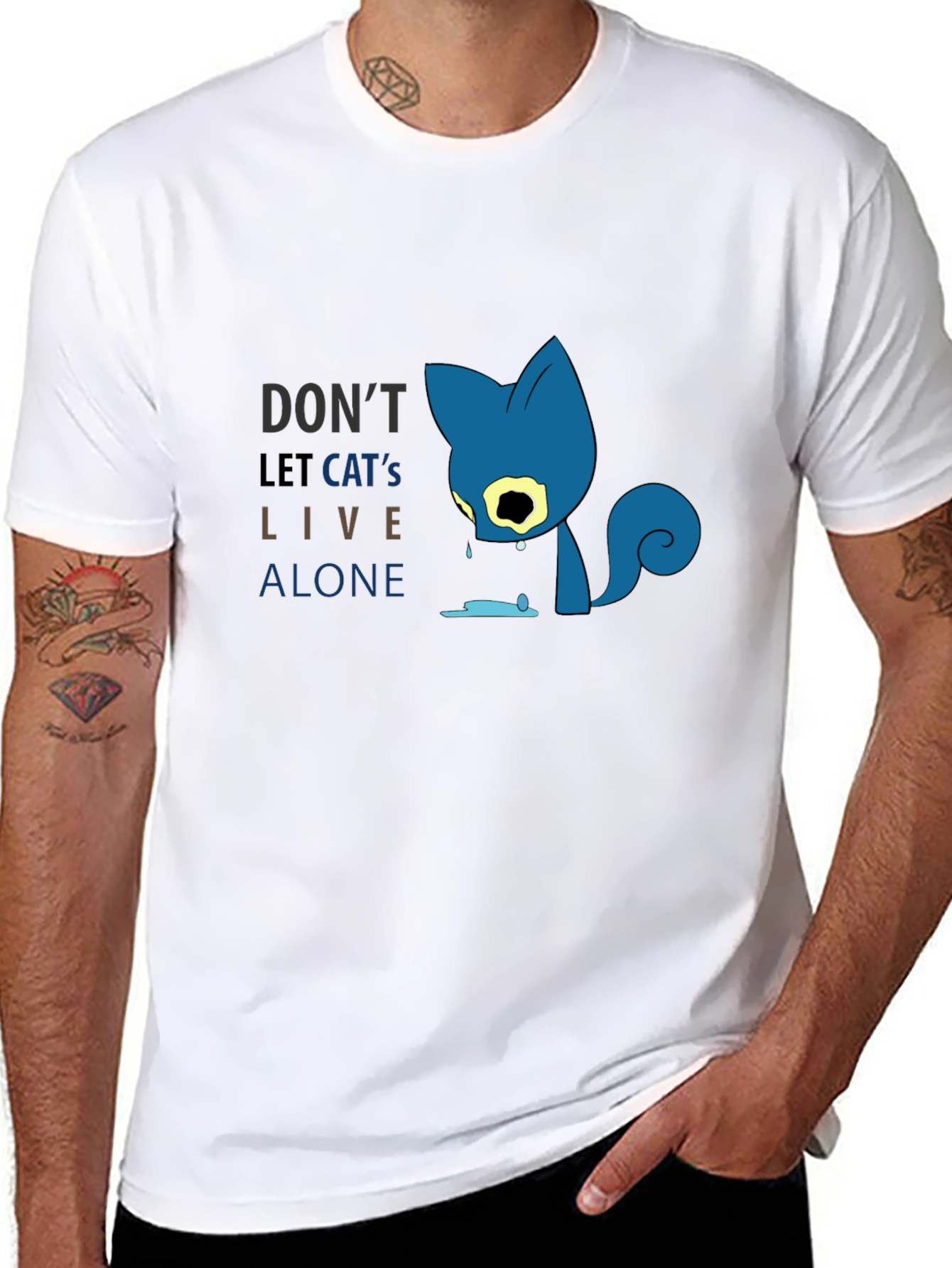 Dont Let Cats Live Alone Graphic Tee