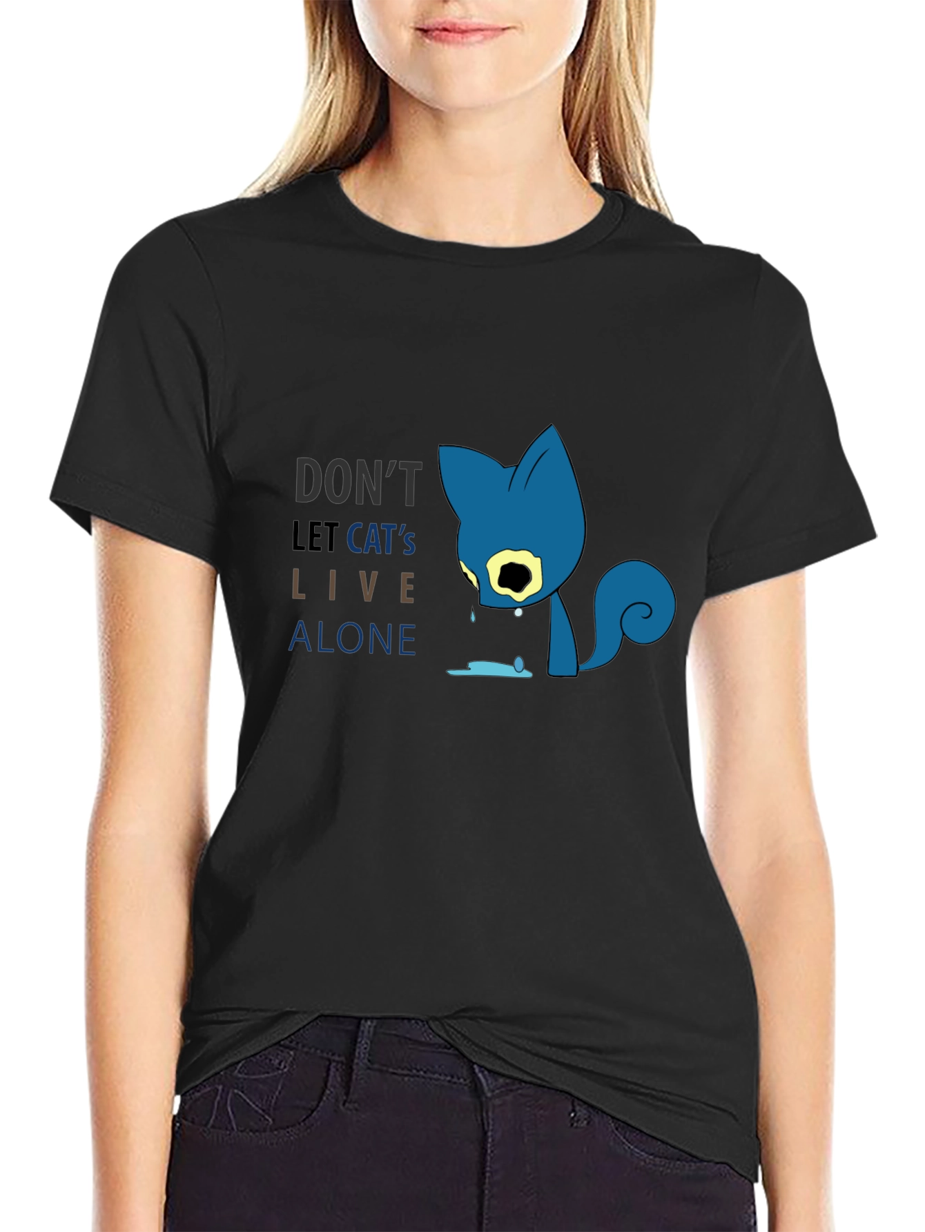Dont Let Cats Live Alone Graphic Tee