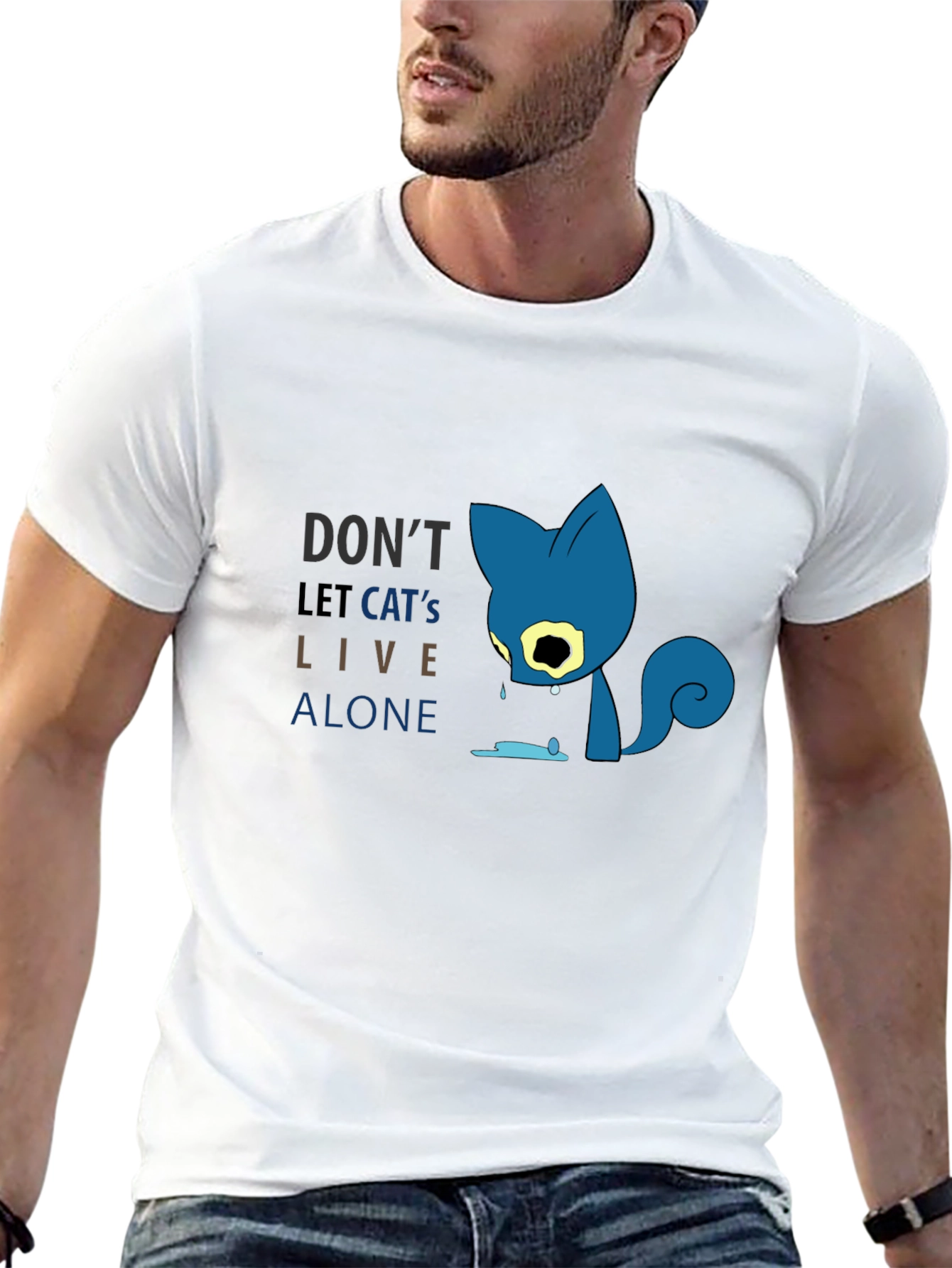 Dont Let Cats Live Alone Graphic Tee