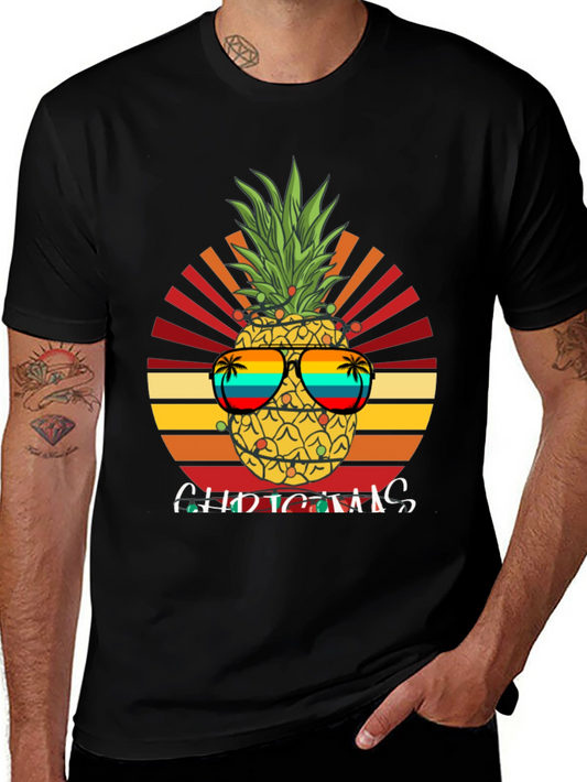 Festive Pineapple Christmas T-Shirt