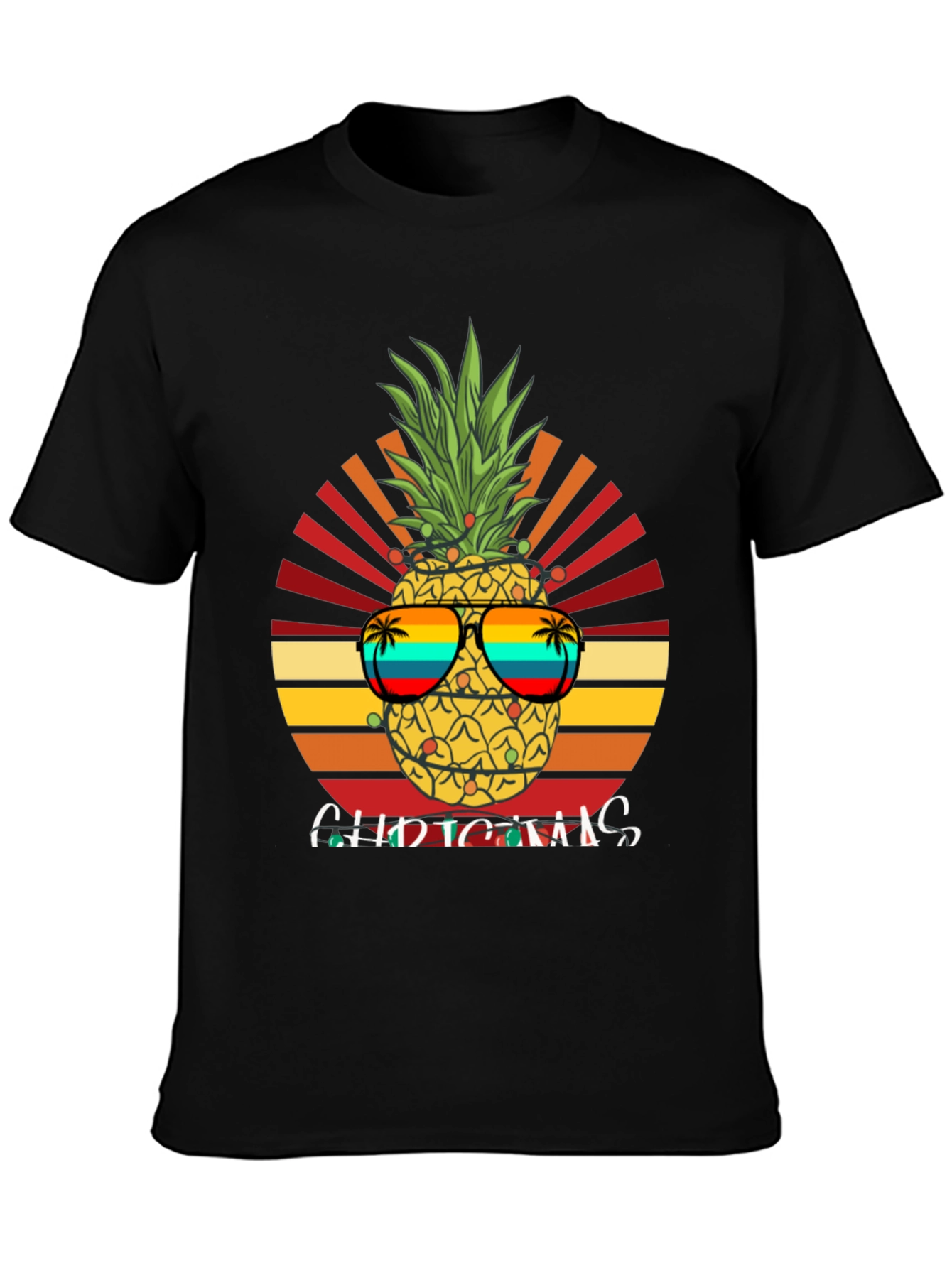 Festive Pineapple Christmas T-Shirt