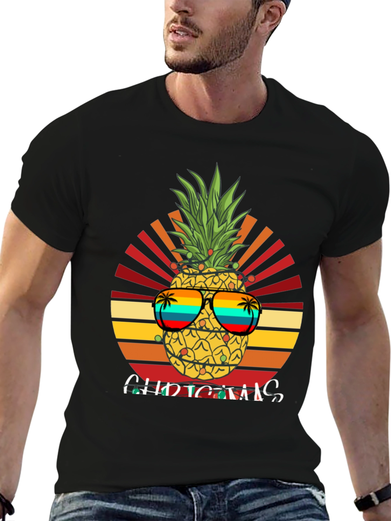 Festive Pineapple Christmas T-Shirt