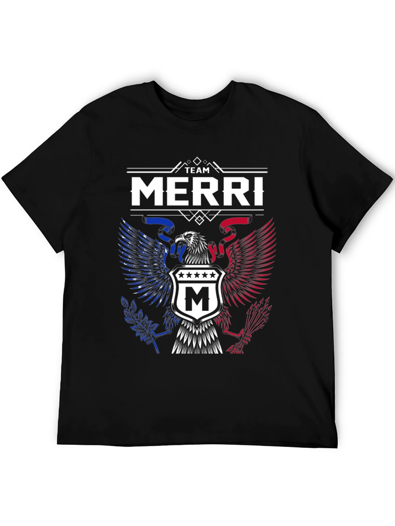 Team Merri Eagle Graphic Black T-Shirt