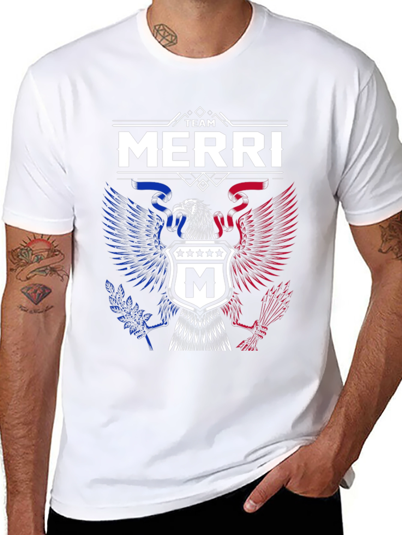 Team Merri Eagle Graphic Black T-Shirt
