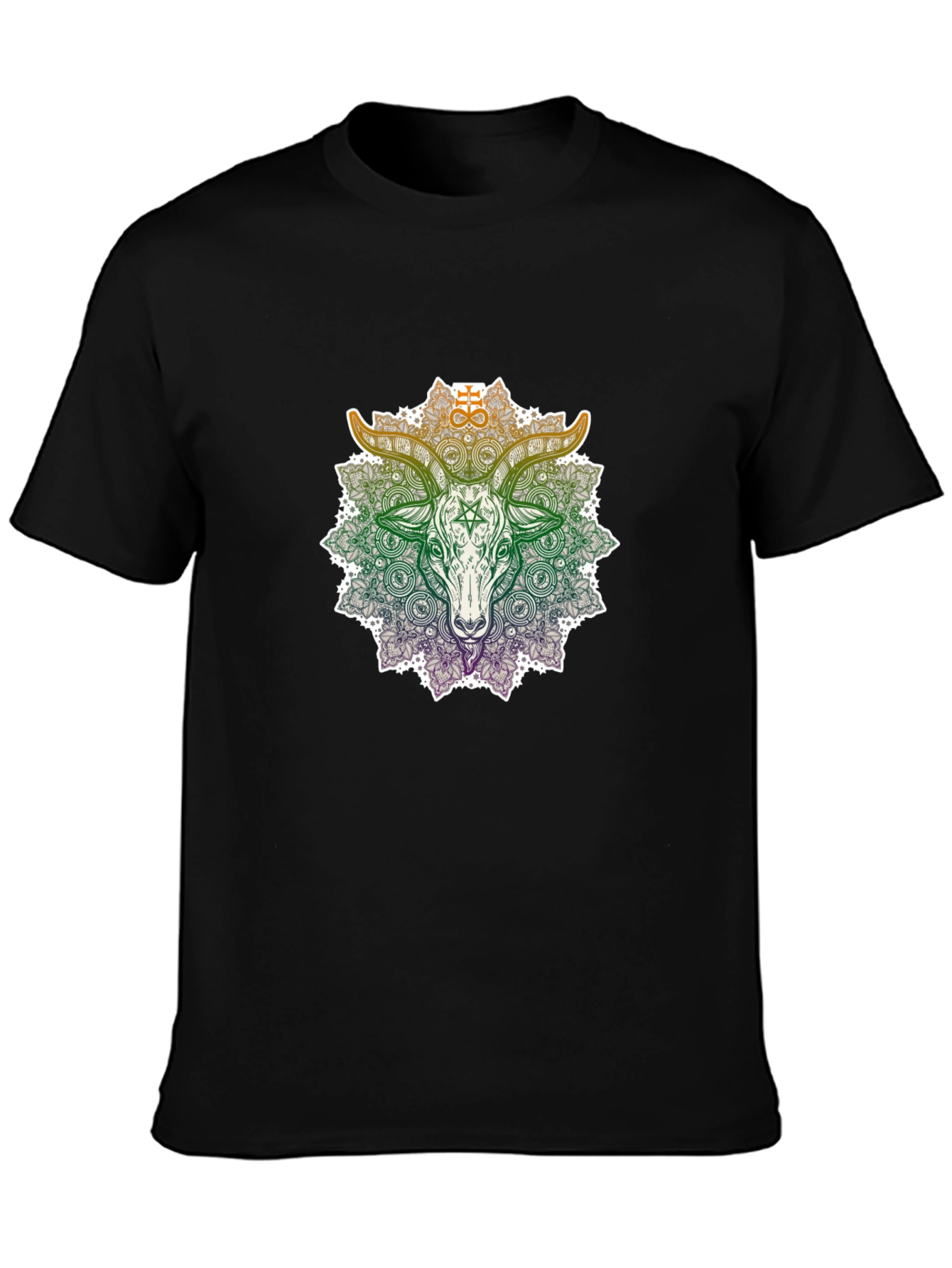 Occult Goat Mandala Graphic T-Shirt