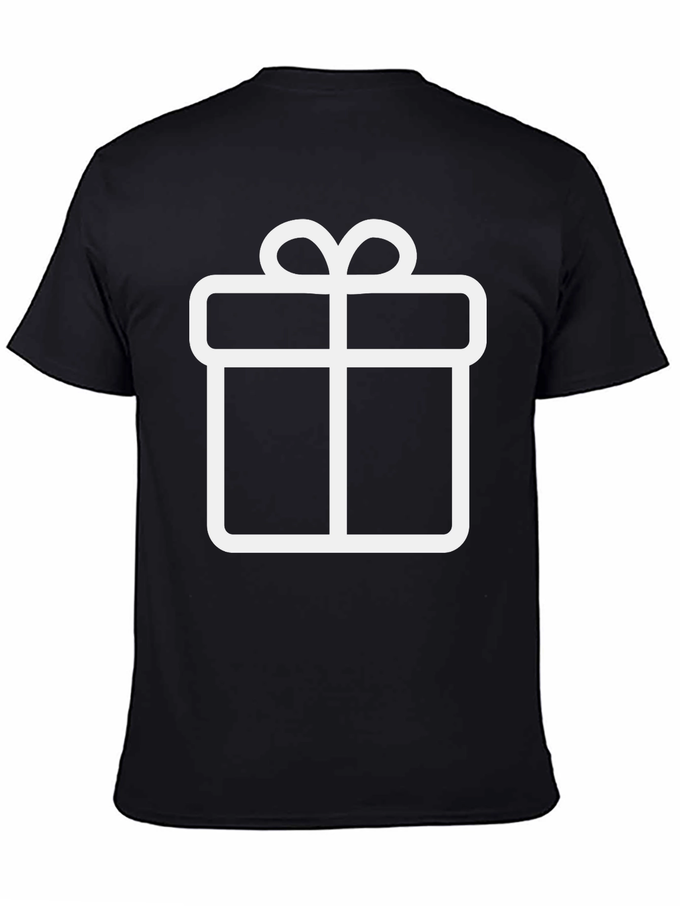 Festive Gift Box Tee - Black Graphic T-Shirt
