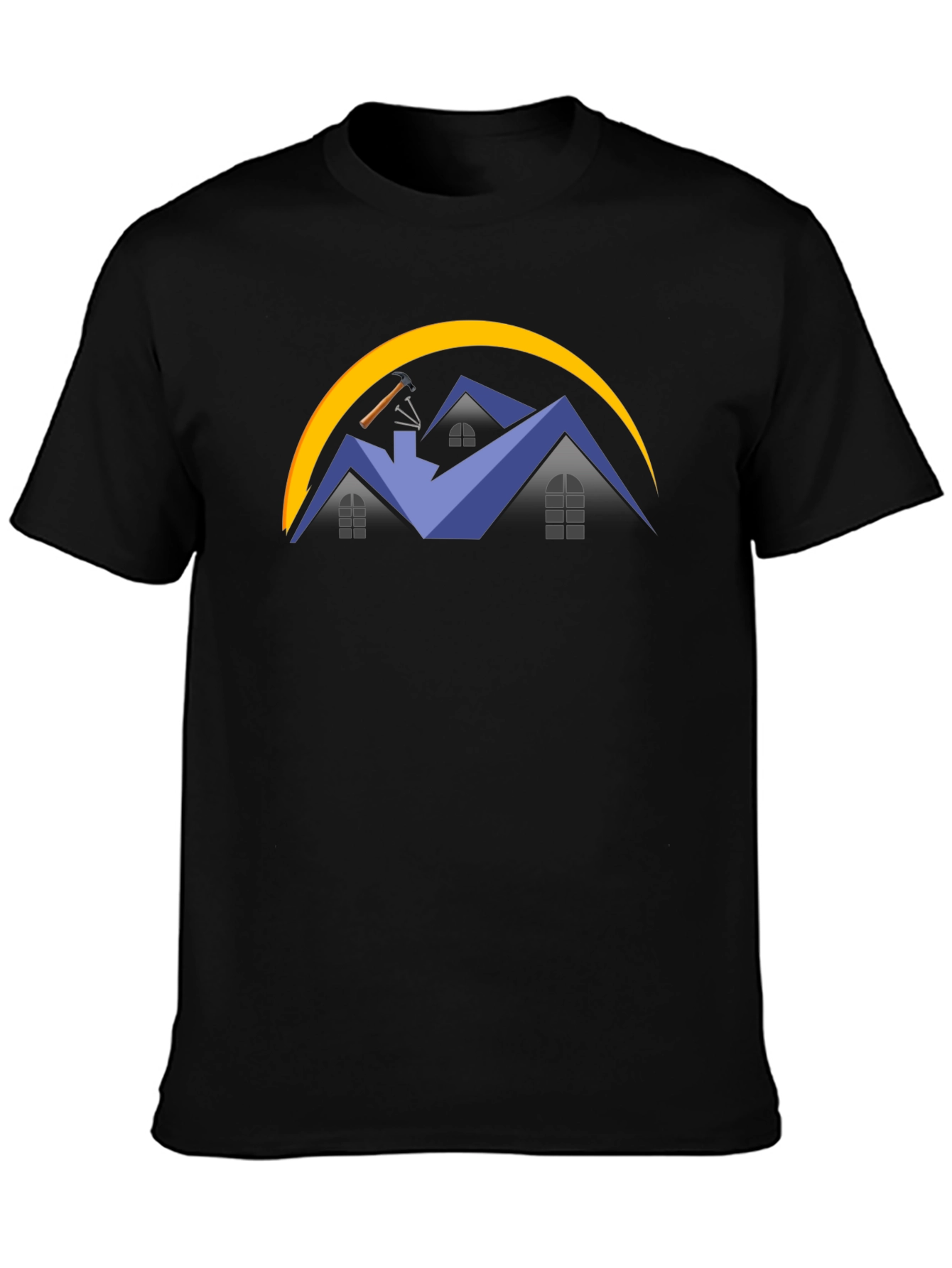 Roofing Company Black T-Shirt