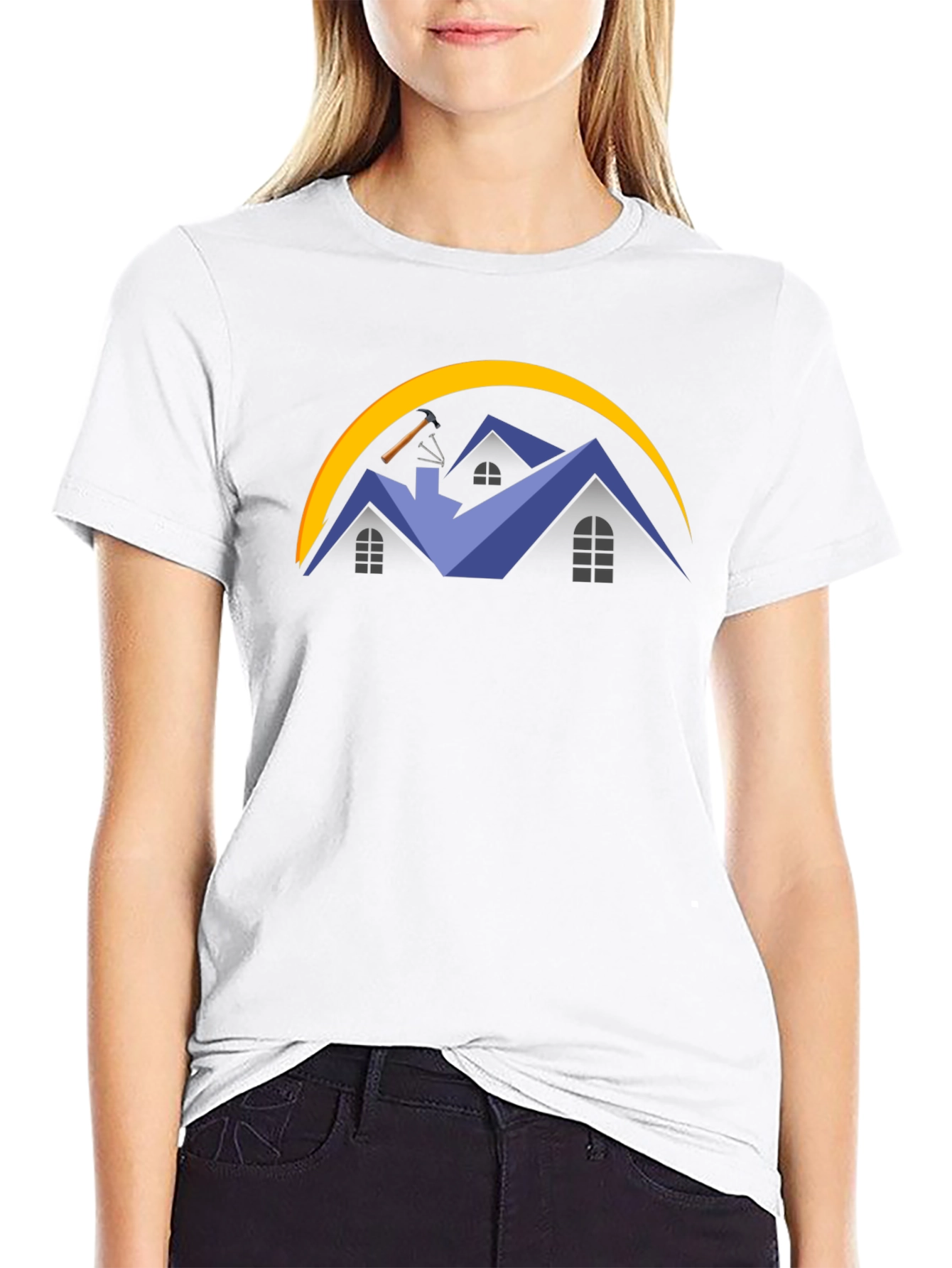 Roofing Company Black T-Shirt