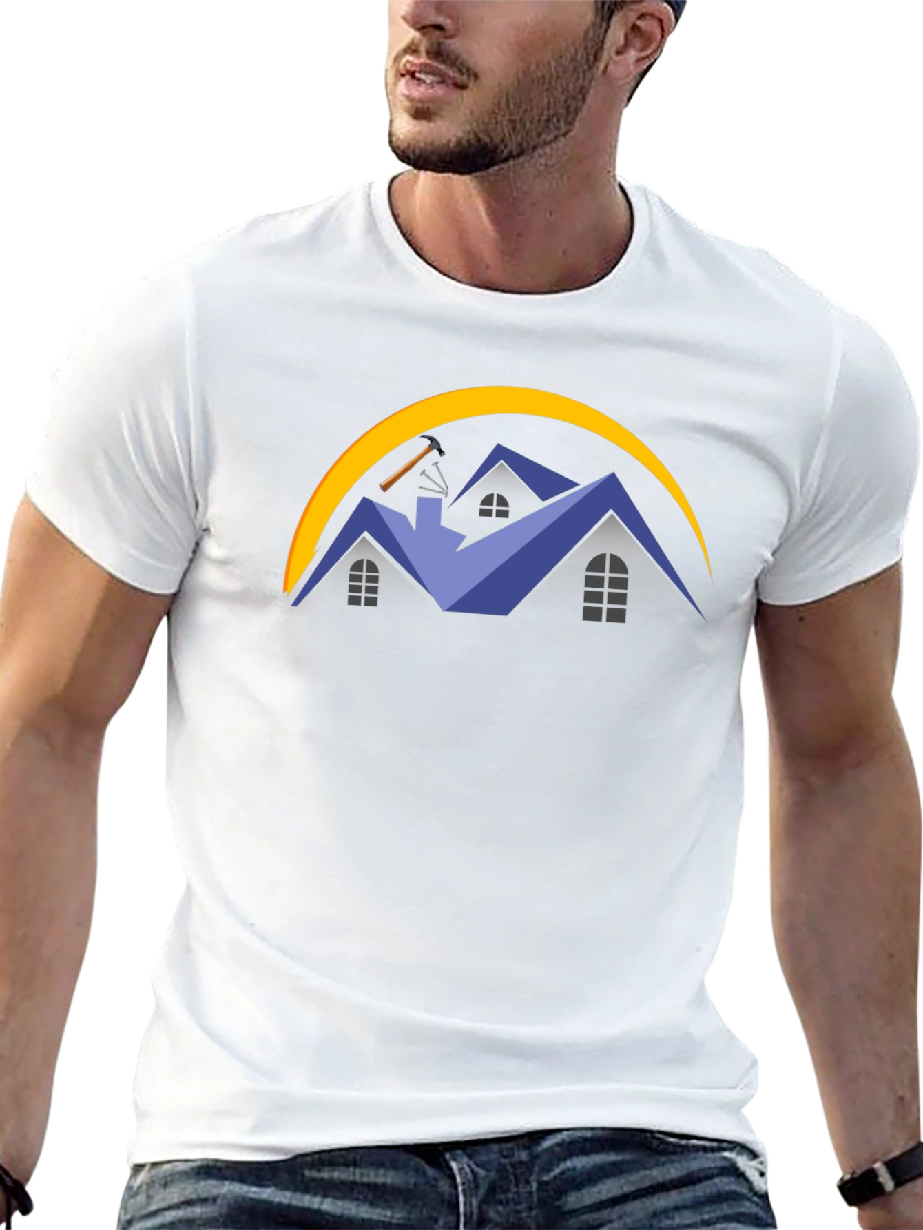 Roofing Company Black T-Shirt