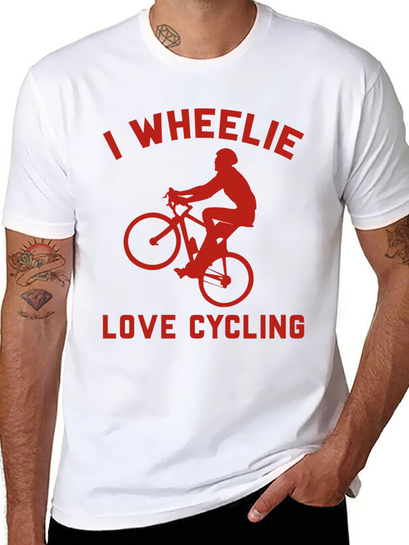 I Wheelie Love Cycling Graphic Tee - Black