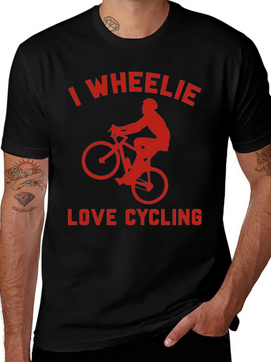 I Wheelie Love Cycling Graphic Tee - Black