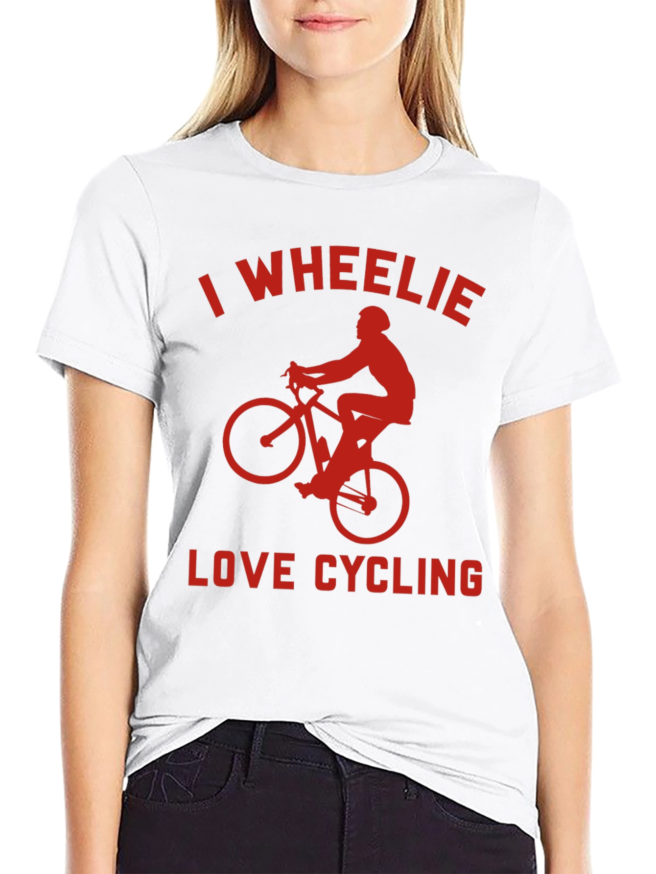 I Wheelie Love Cycling Graphic Tee - Black