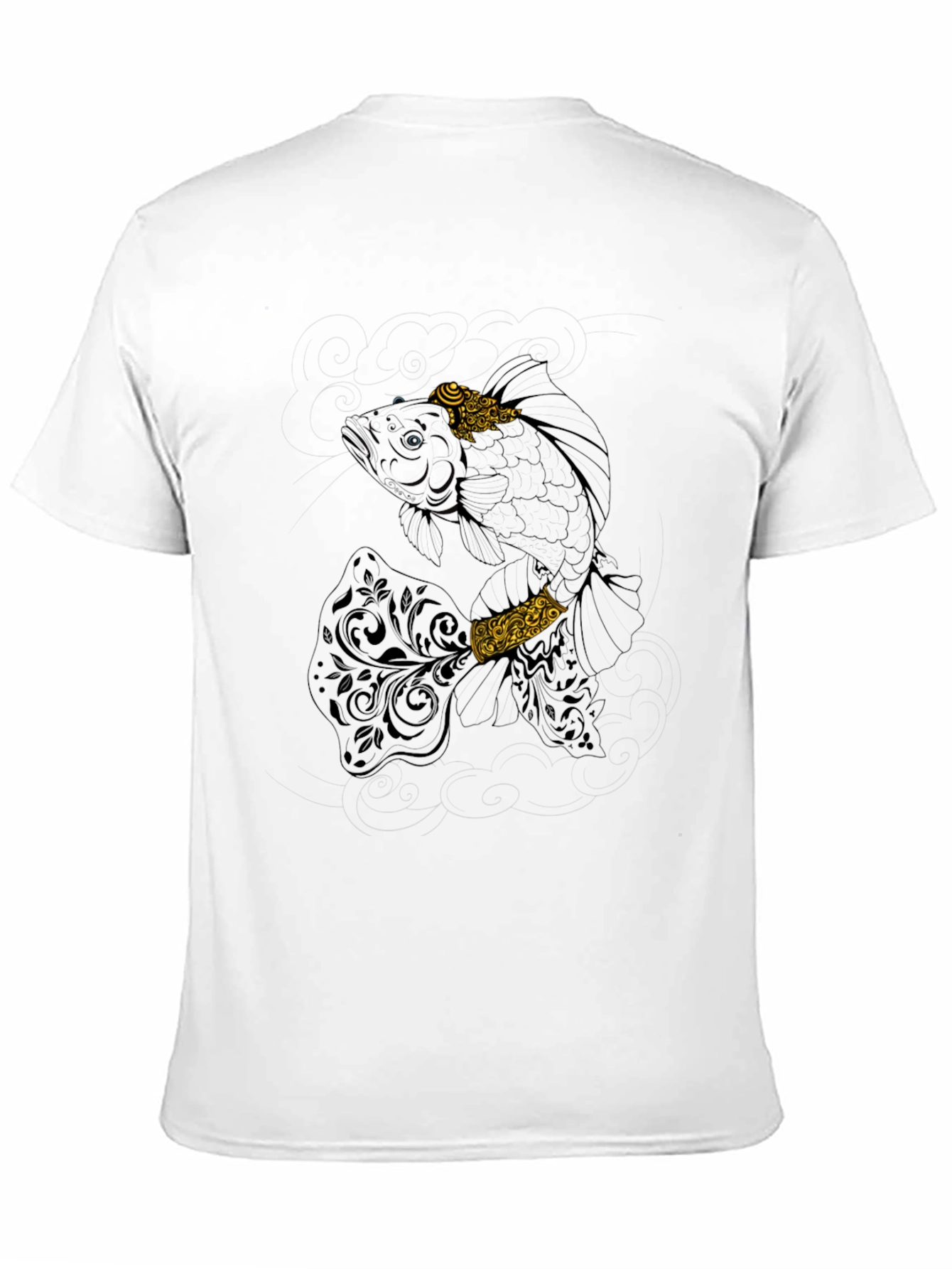 Fish Graphic Tee - Black Casual T-Shirt