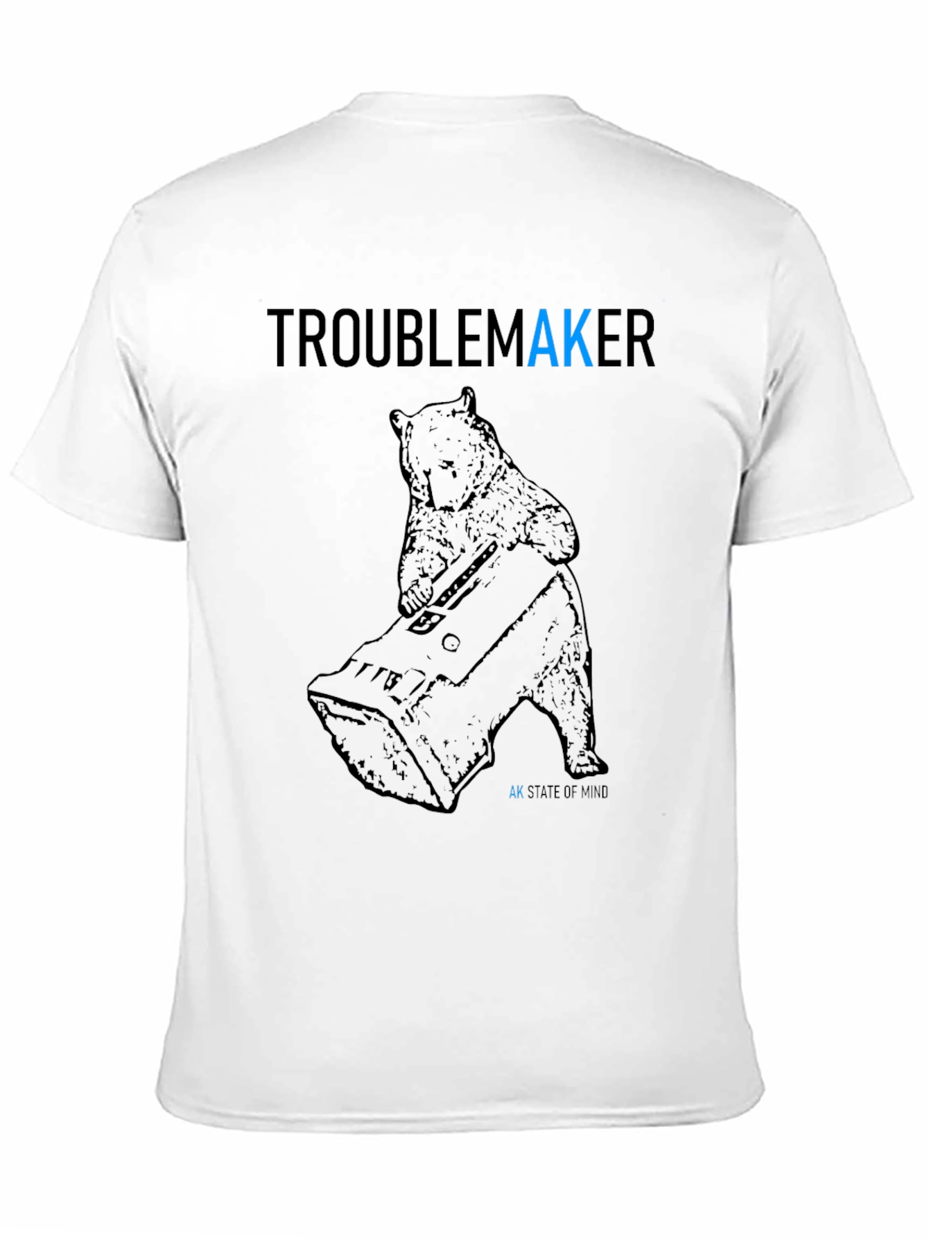 Troublemaker Bear Graphic Tee - AK State of Mind