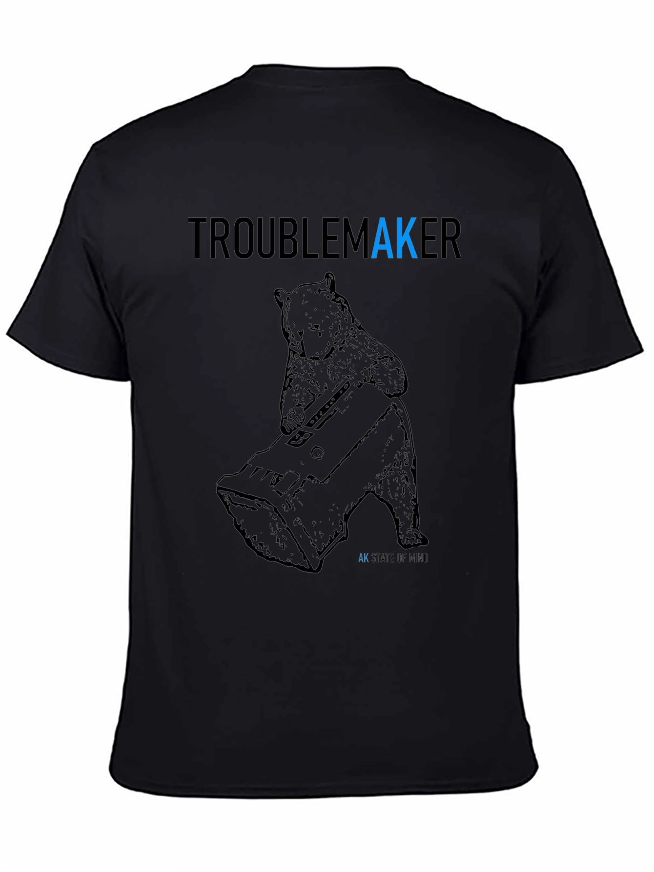 Troublemaker Bear Graphic Tee - AK State of Mind