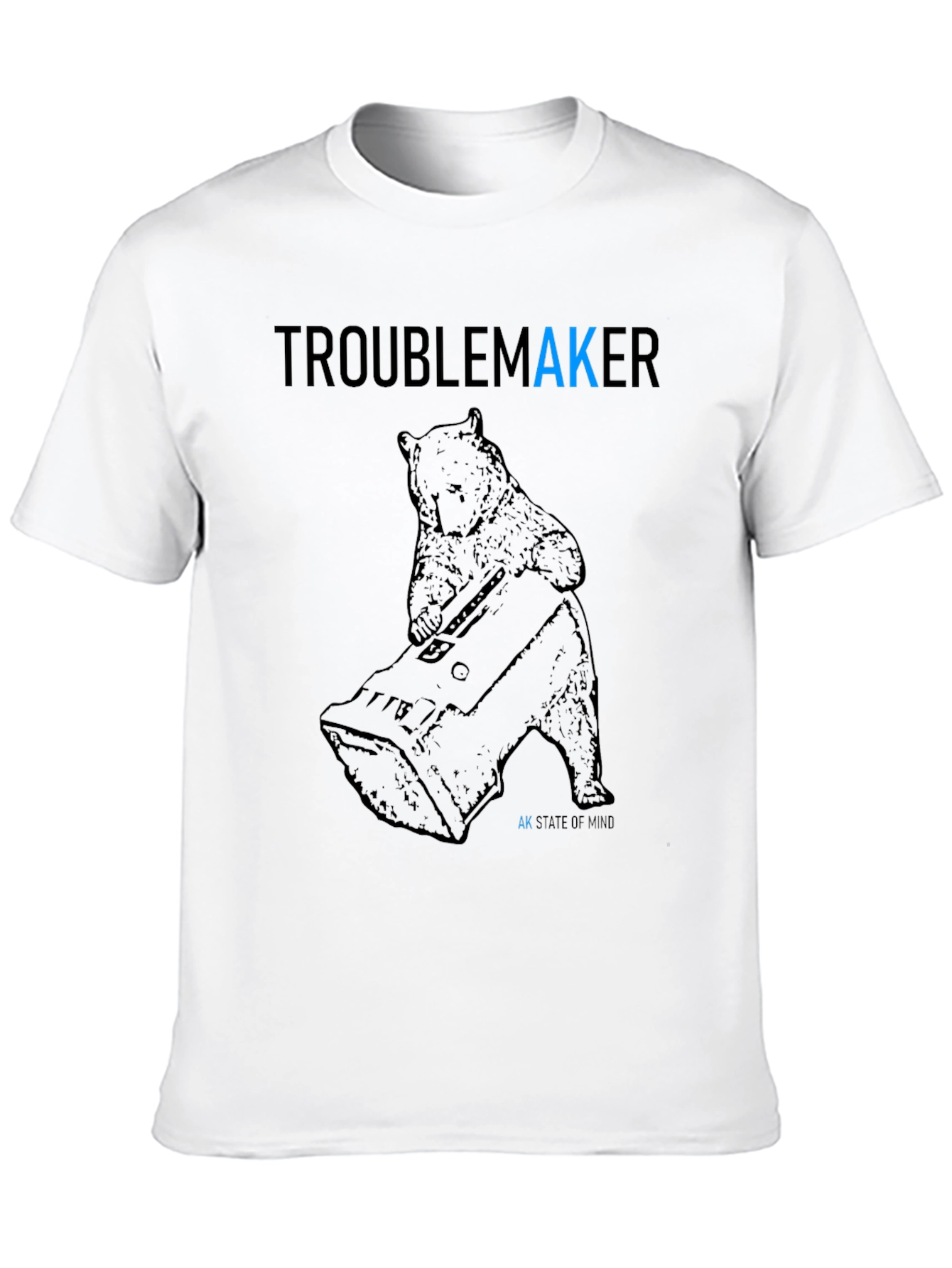 Troublemaker Bear Graphic Tee - AK State of Mind