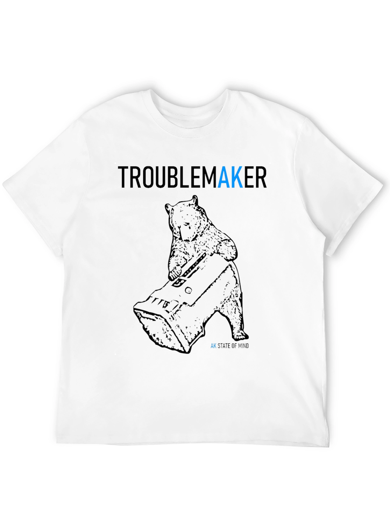 Troublemaker Bear Graphic Tee - AK State of Mind
