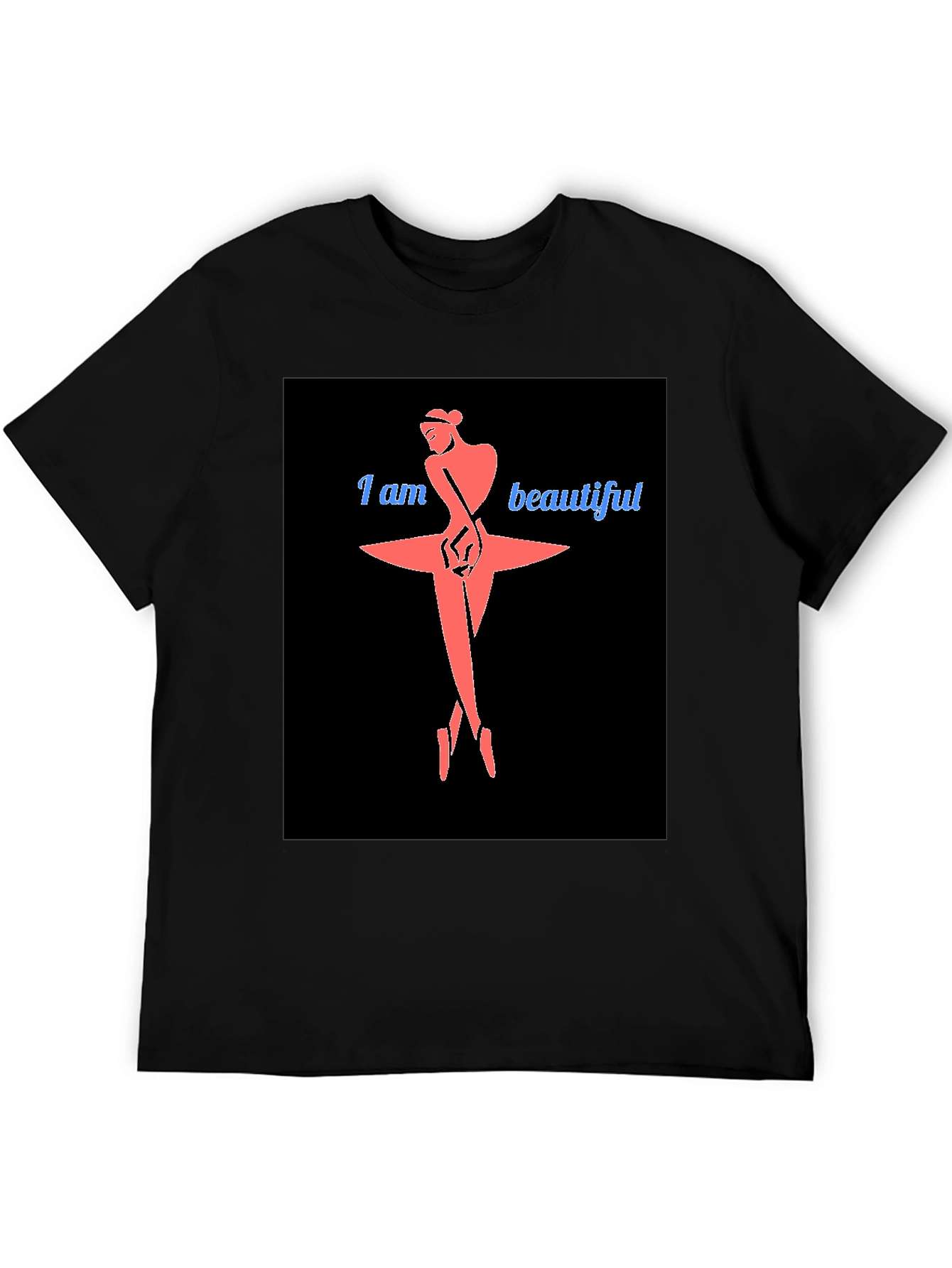 I Am Beautiful Ballerina Black T-Shirt