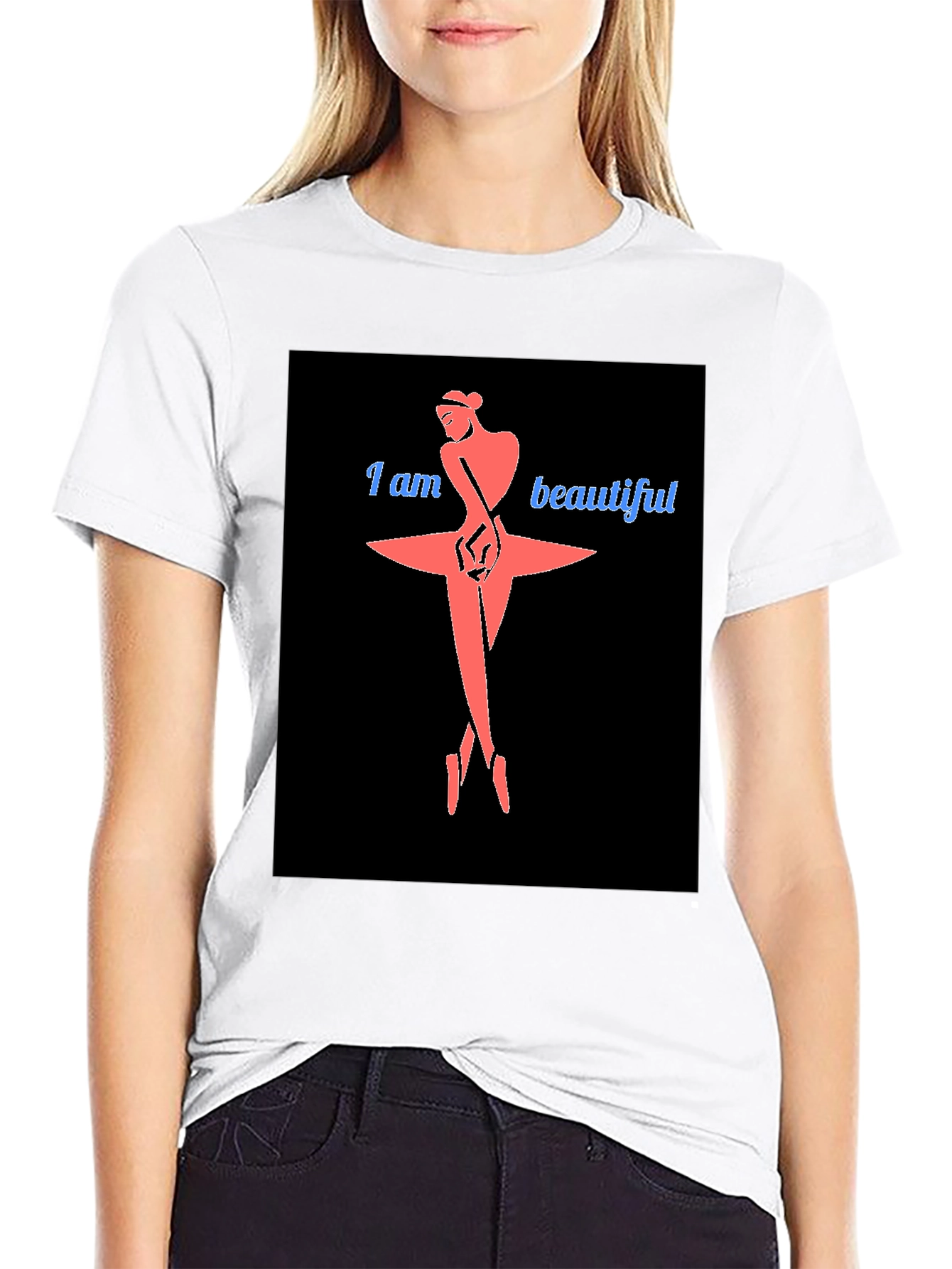 I Am Beautiful Ballerina Black T-Shirt