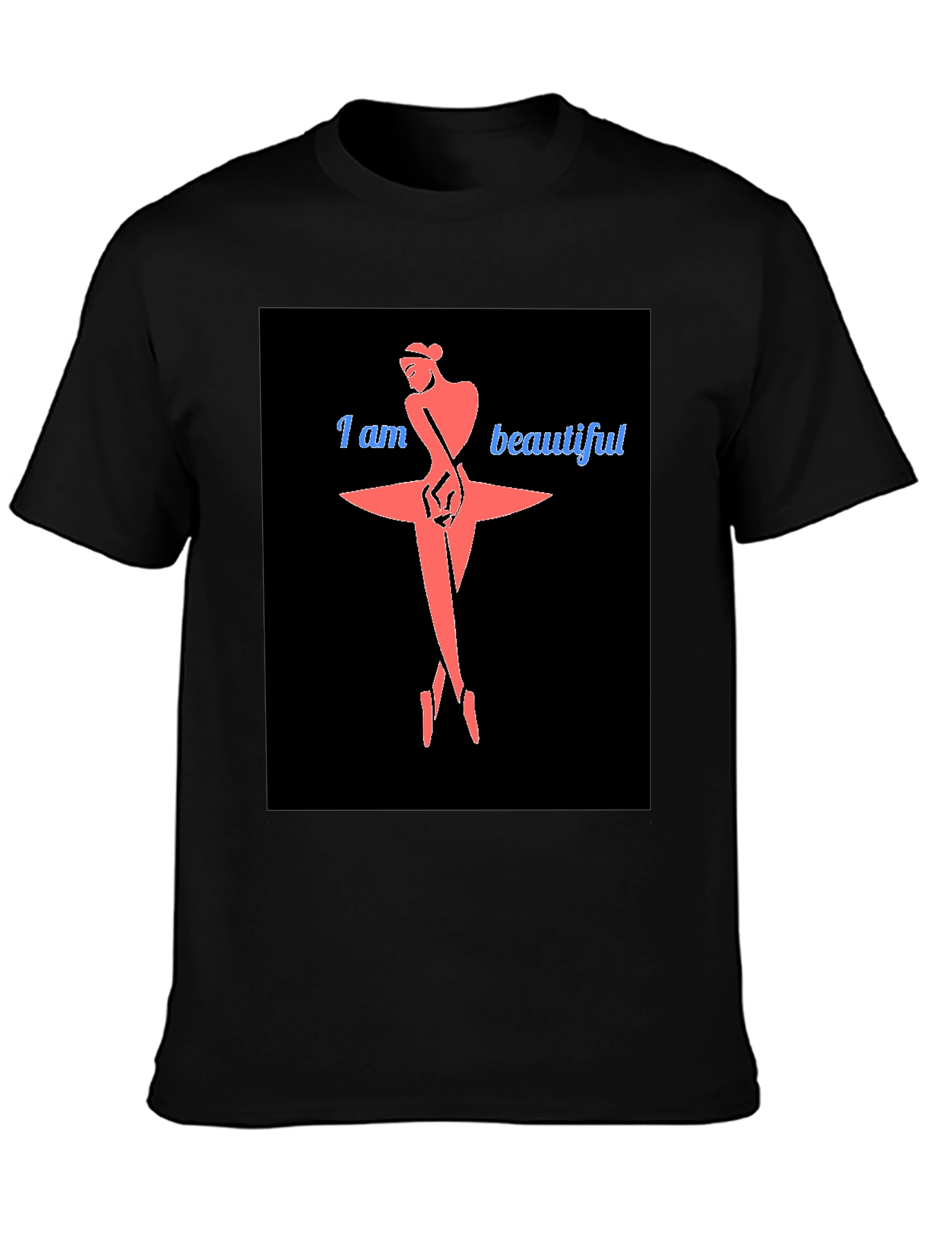 I Am Beautiful Ballerina Black T-Shirt