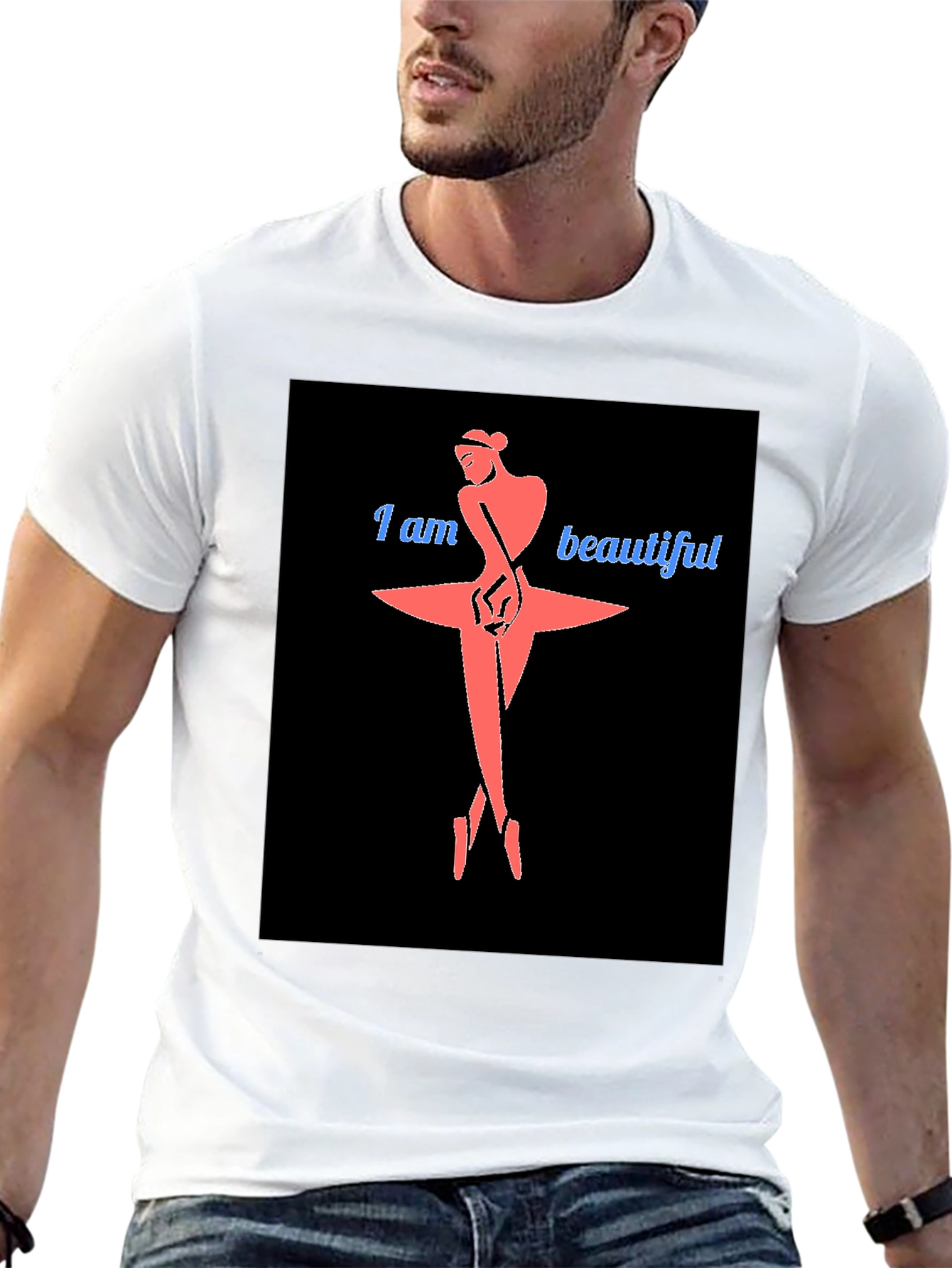 I Am Beautiful Ballerina Black T-Shirt