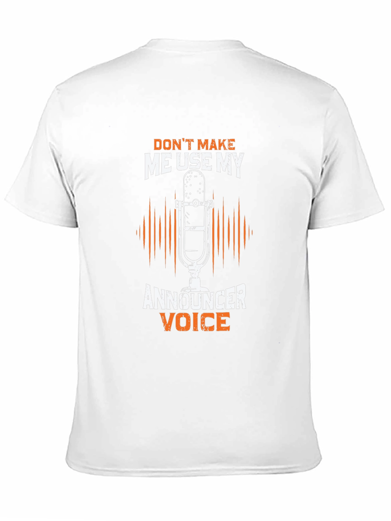 Announcer Voice Graphic Tee - Humorous Black T-Shirt