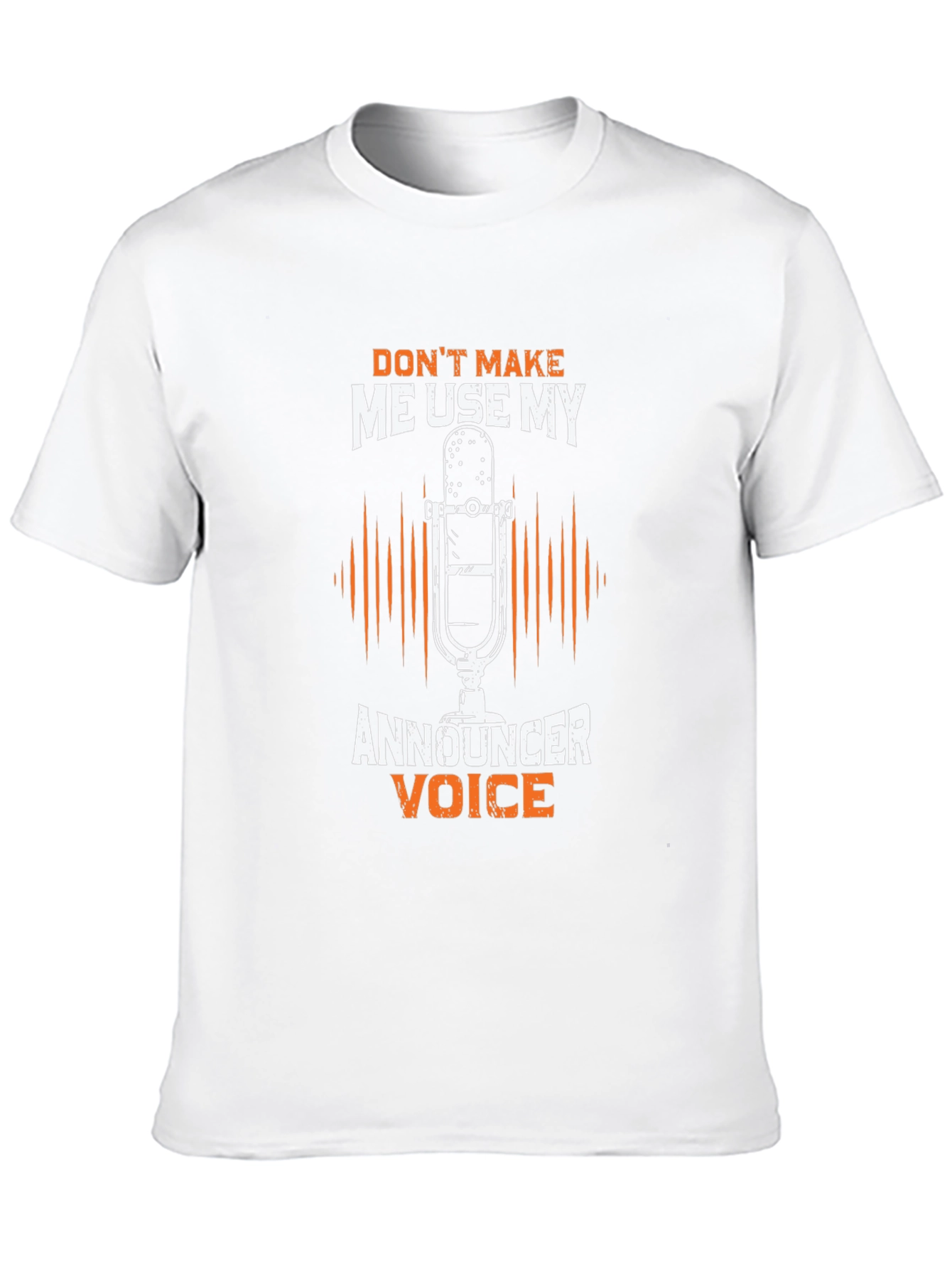 Announcer Voice Graphic Tee - Humorous Black T-Shirt