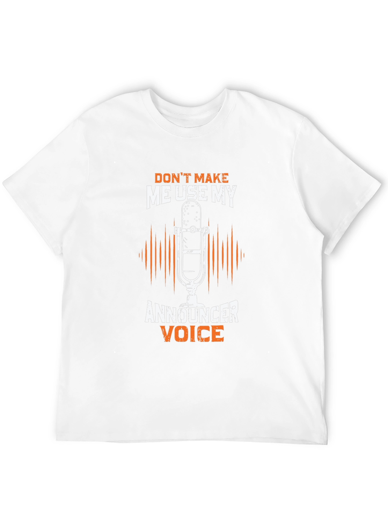 Announcer Voice Graphic Tee - Humorous Black T-Shirt