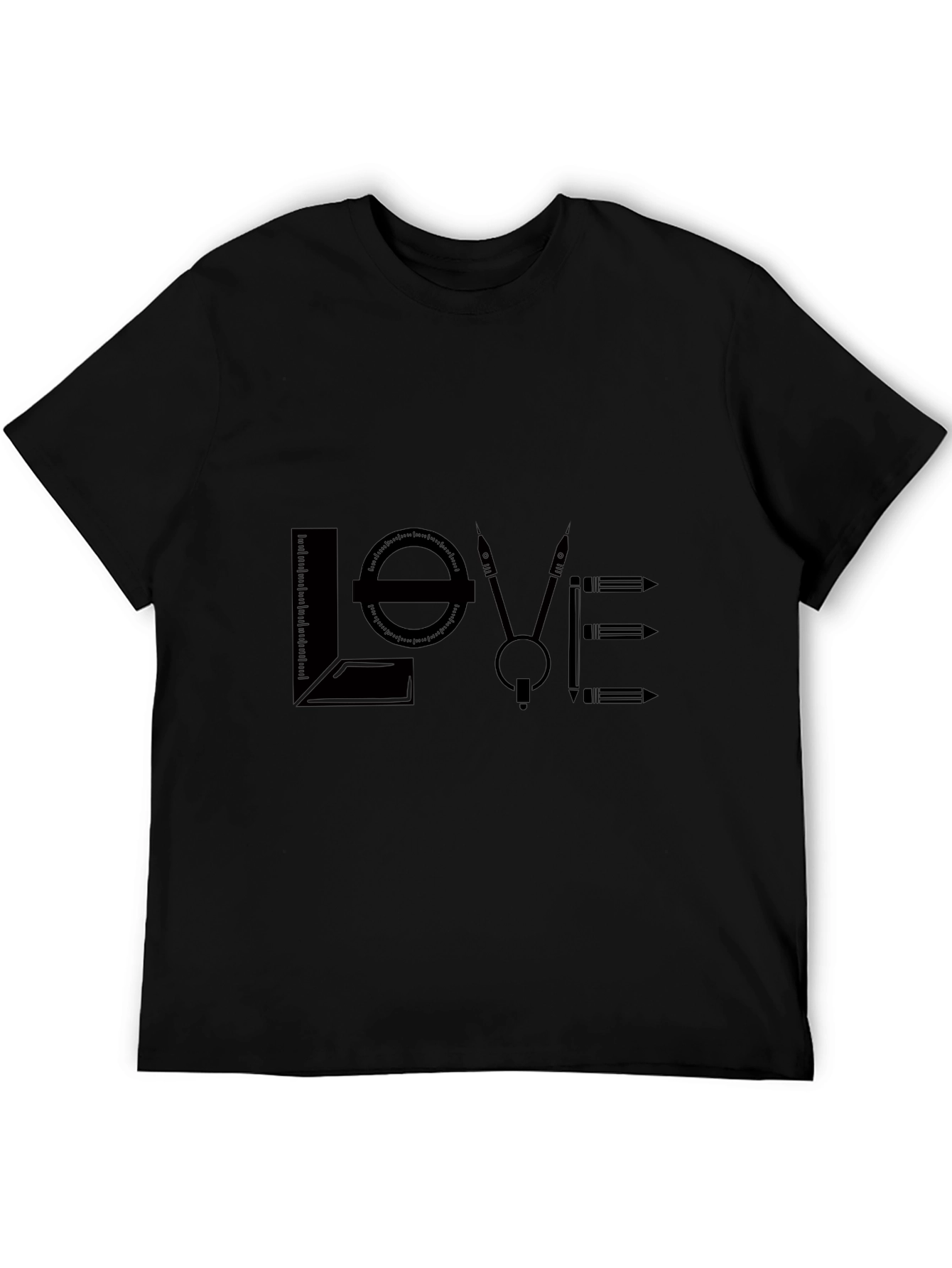 Architect Love Graphic T-Shirt - Black Cotton Blend