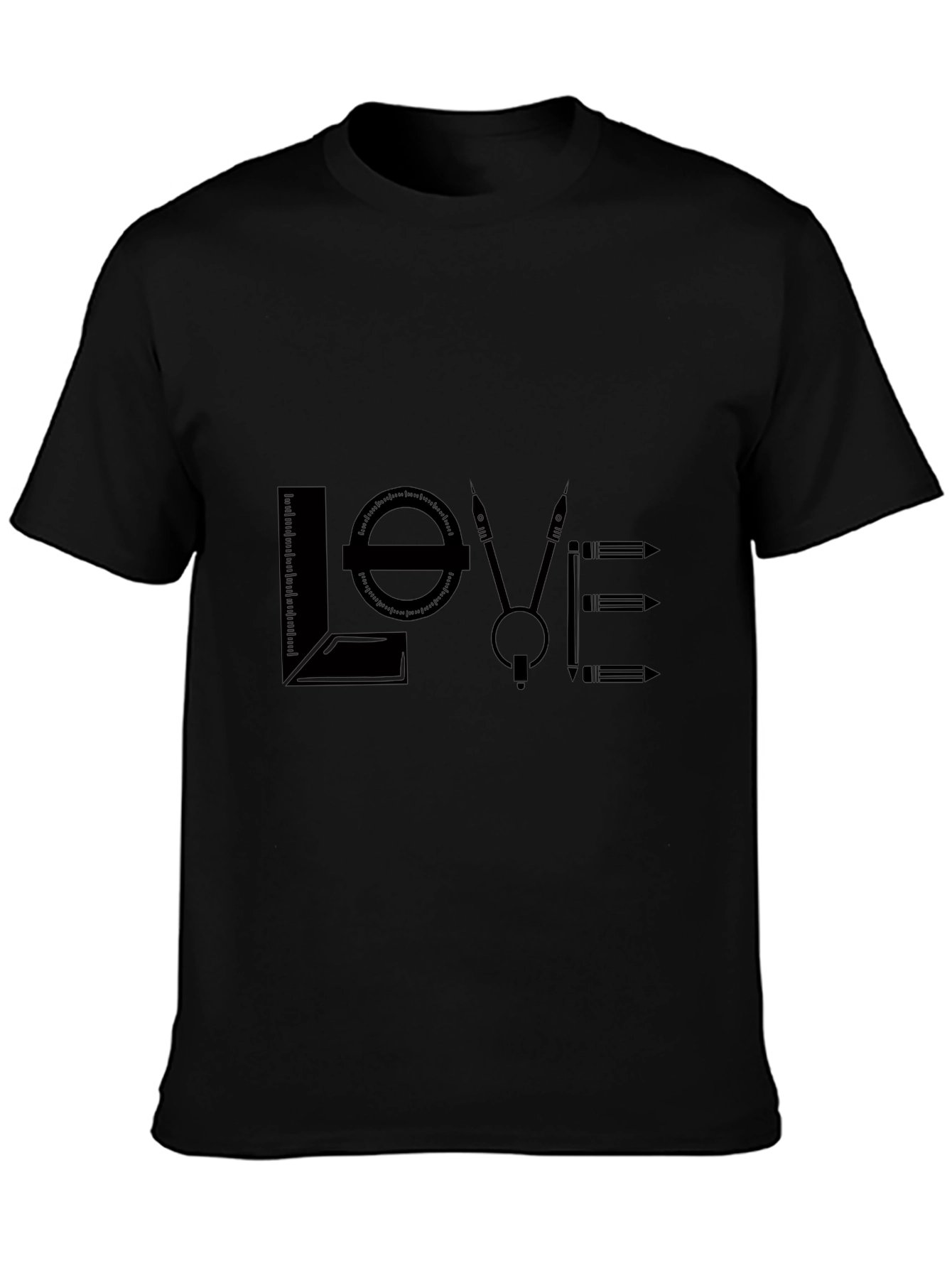 Architect Love Graphic T-Shirt - Black Cotton Blend