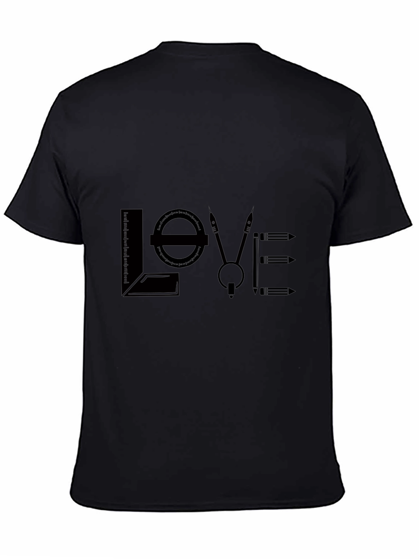 Architect Love Graphic T-Shirt - Black Cotton Blend