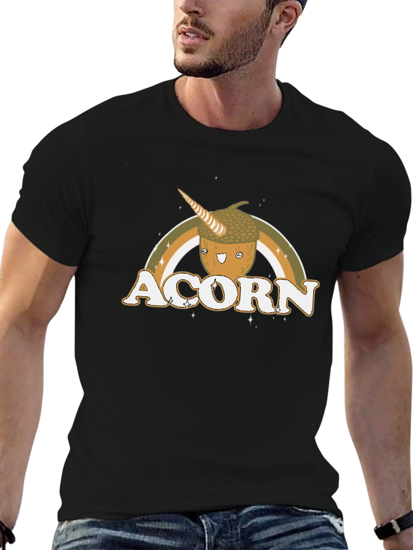 Acorn Unicorn Rainbow Graphic T-Shirt