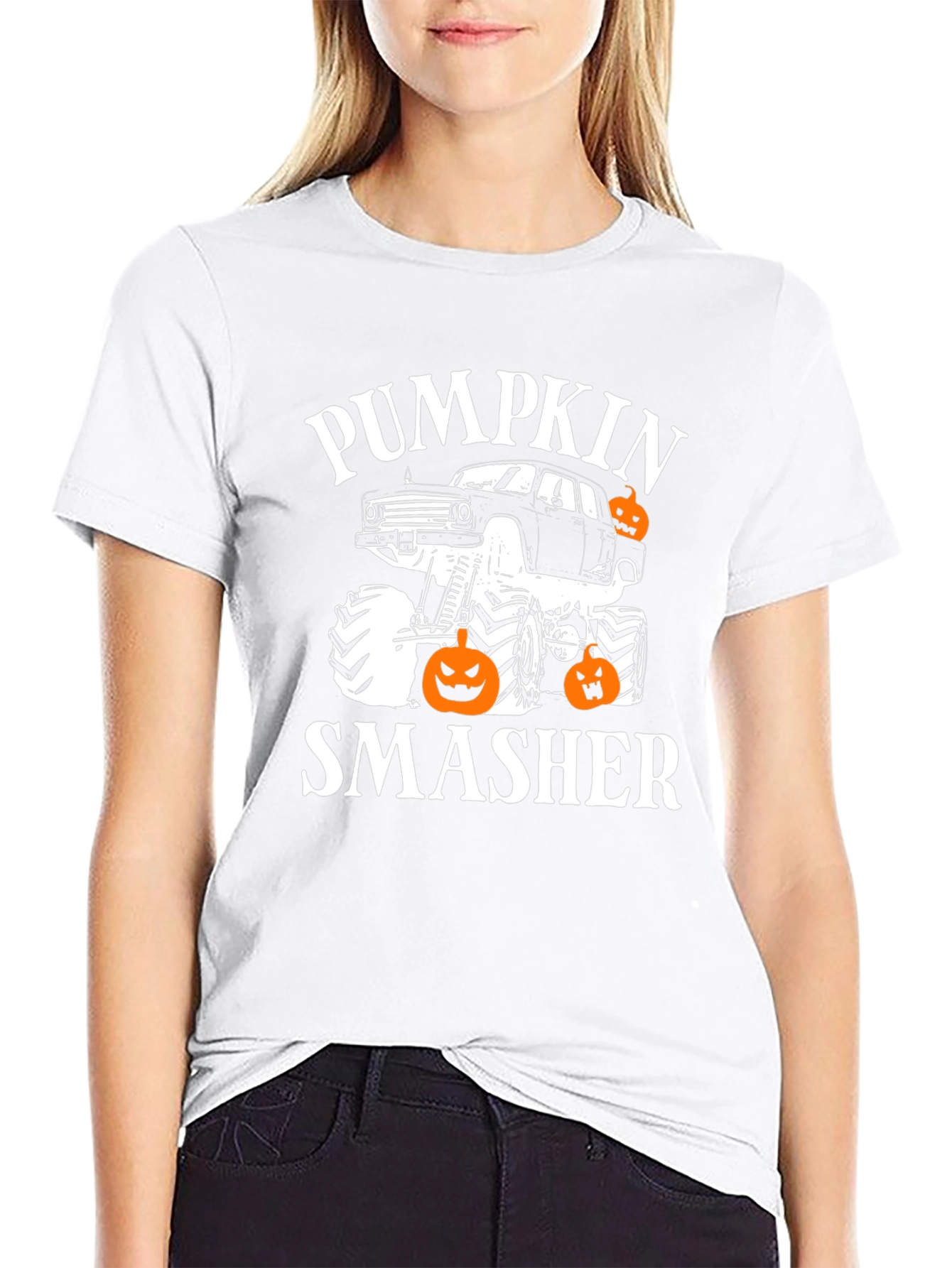 Pumpkin Smasher Halloween T-Shirt Monster Truck