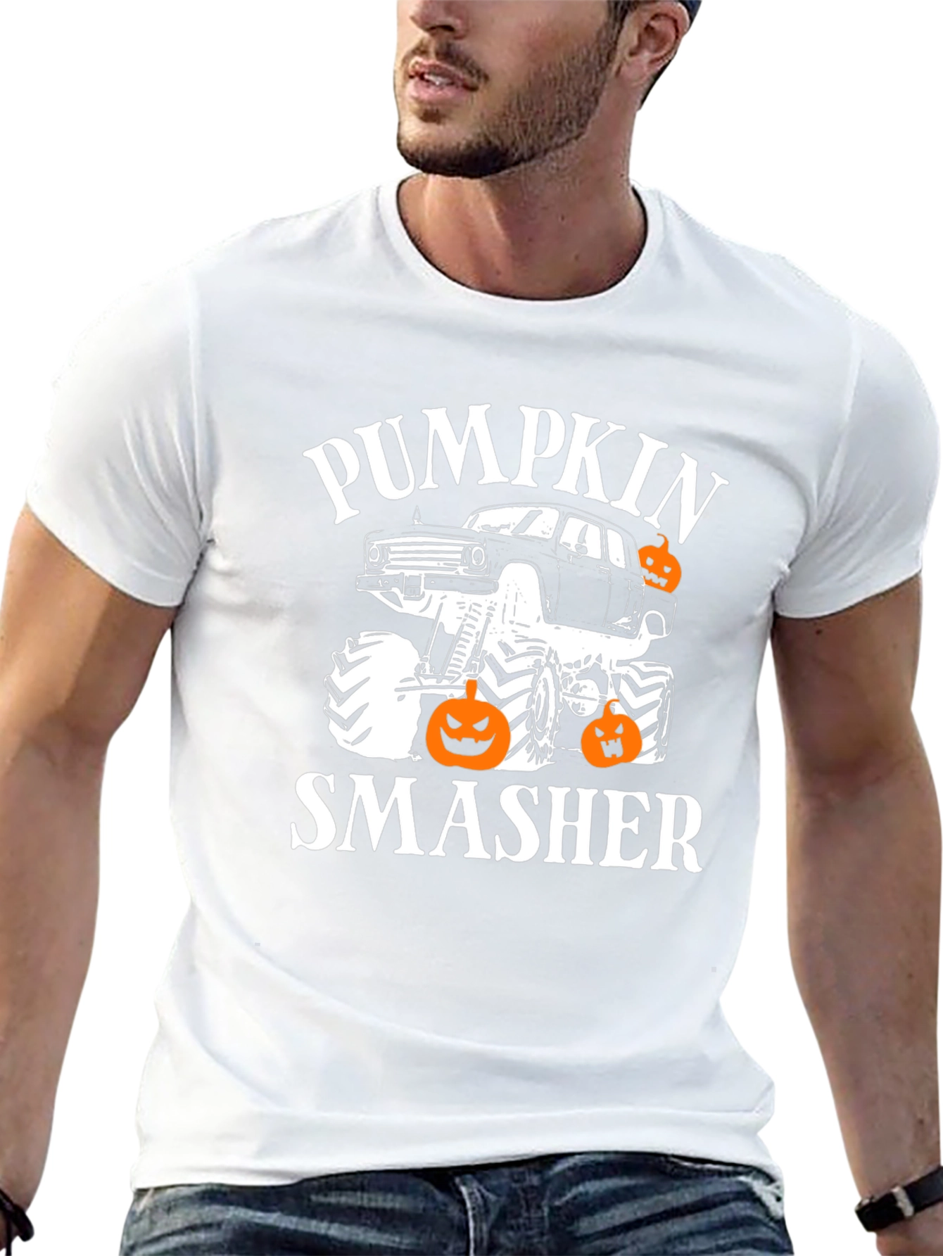 Pumpkin Smasher Halloween T-Shirt Monster Truck