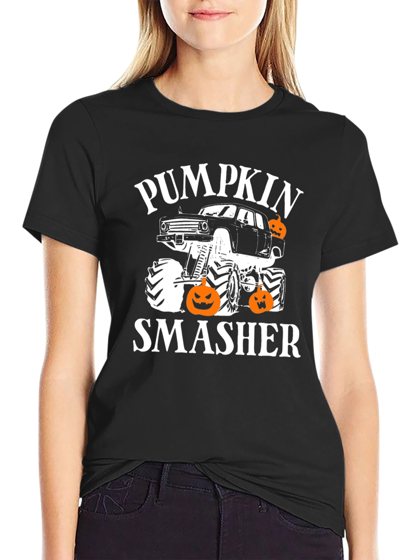 Pumpkin Smasher Halloween T-Shirt Monster Truck