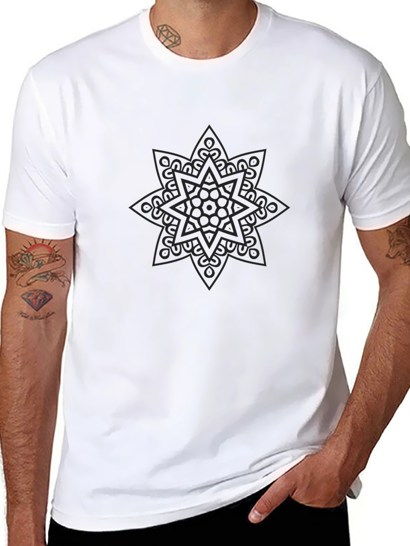 Mandala Graphic Black T-Shirt