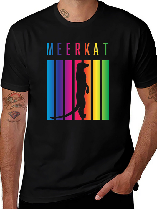 Meerkat Rainbow T-Shirt - Novelty Graphic Tee