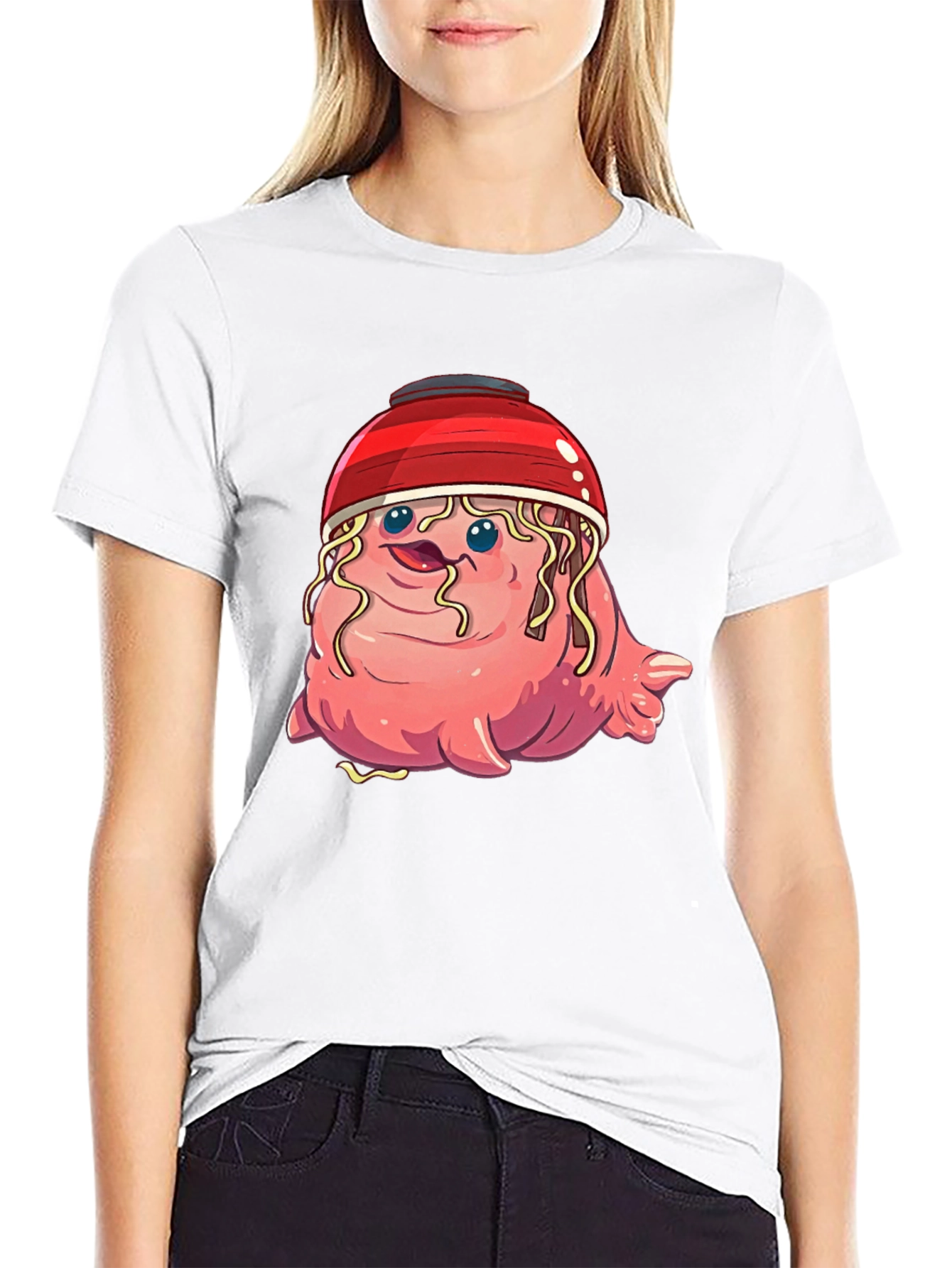 Noodle Bowl Monster T-Shirt - Unique Graphic Tee
