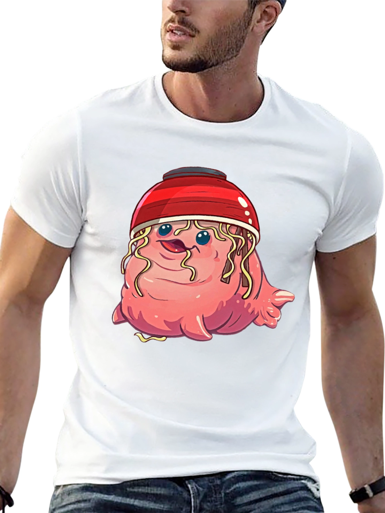 Noodle Bowl Monster T-Shirt - Unique Graphic Tee