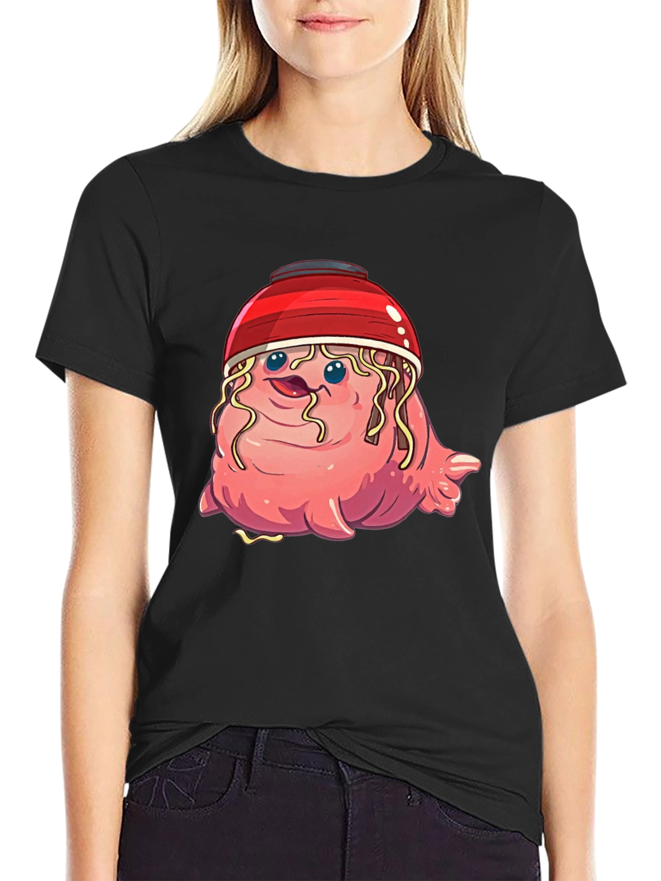 Noodle Bowl Monster T-Shirt - Unique Graphic Tee